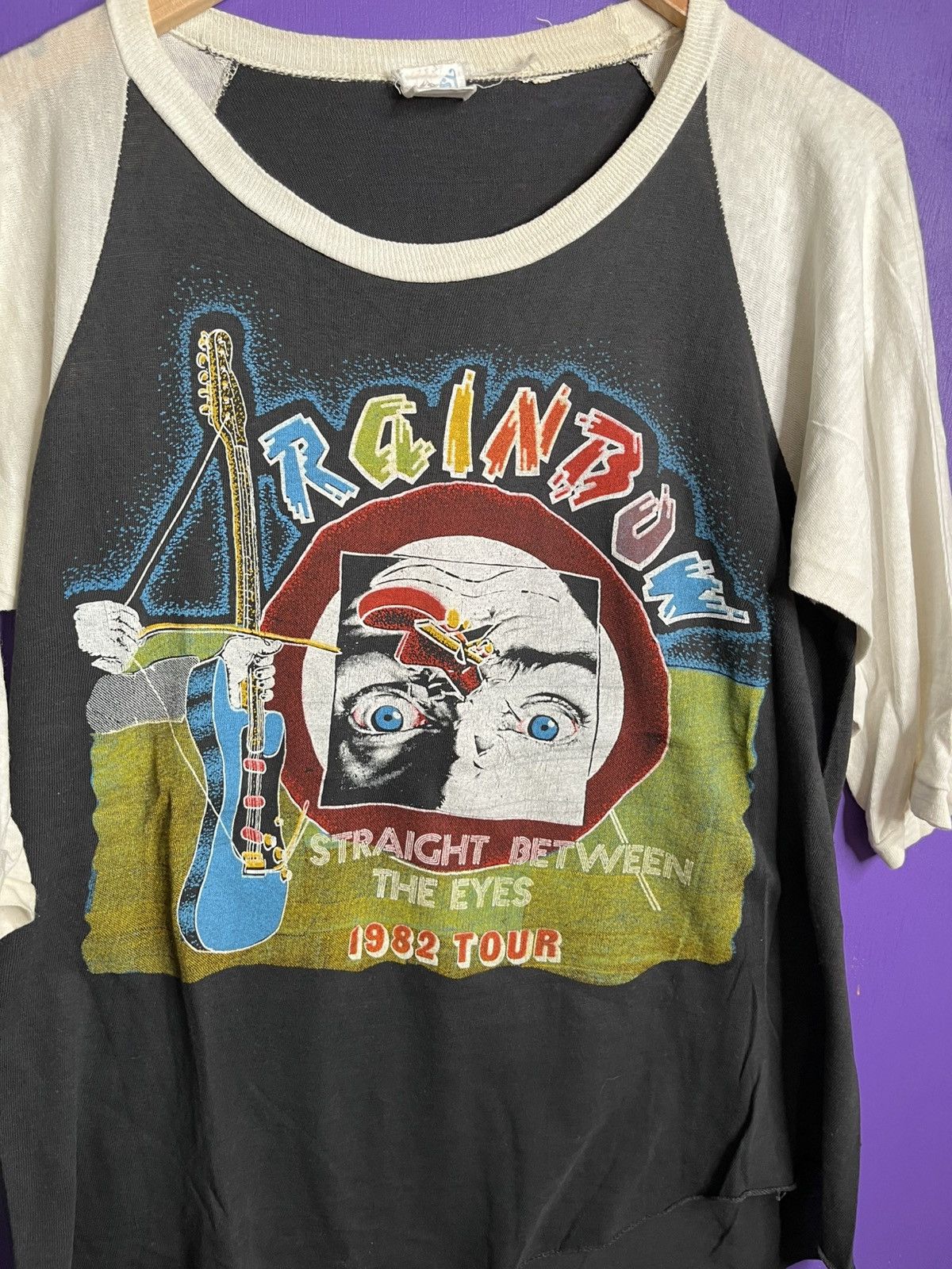 Band Tees × Vintage Vintage 1982 Scorpions between the eyes tour raglan t-shirt Size US L / EU 52-54 / 3 - 3 Thumbnail