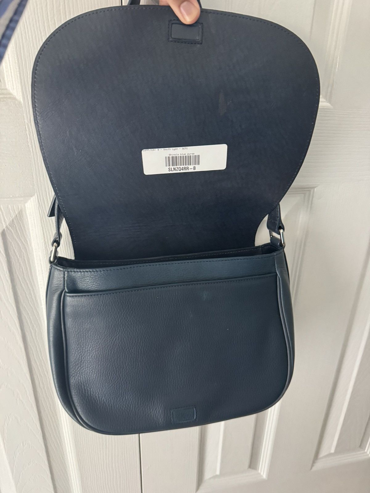 Shinola Shinola Blue Leather Shoulder Messenger Flap Bag Size ONE SIZE - 5 Thumbnail
