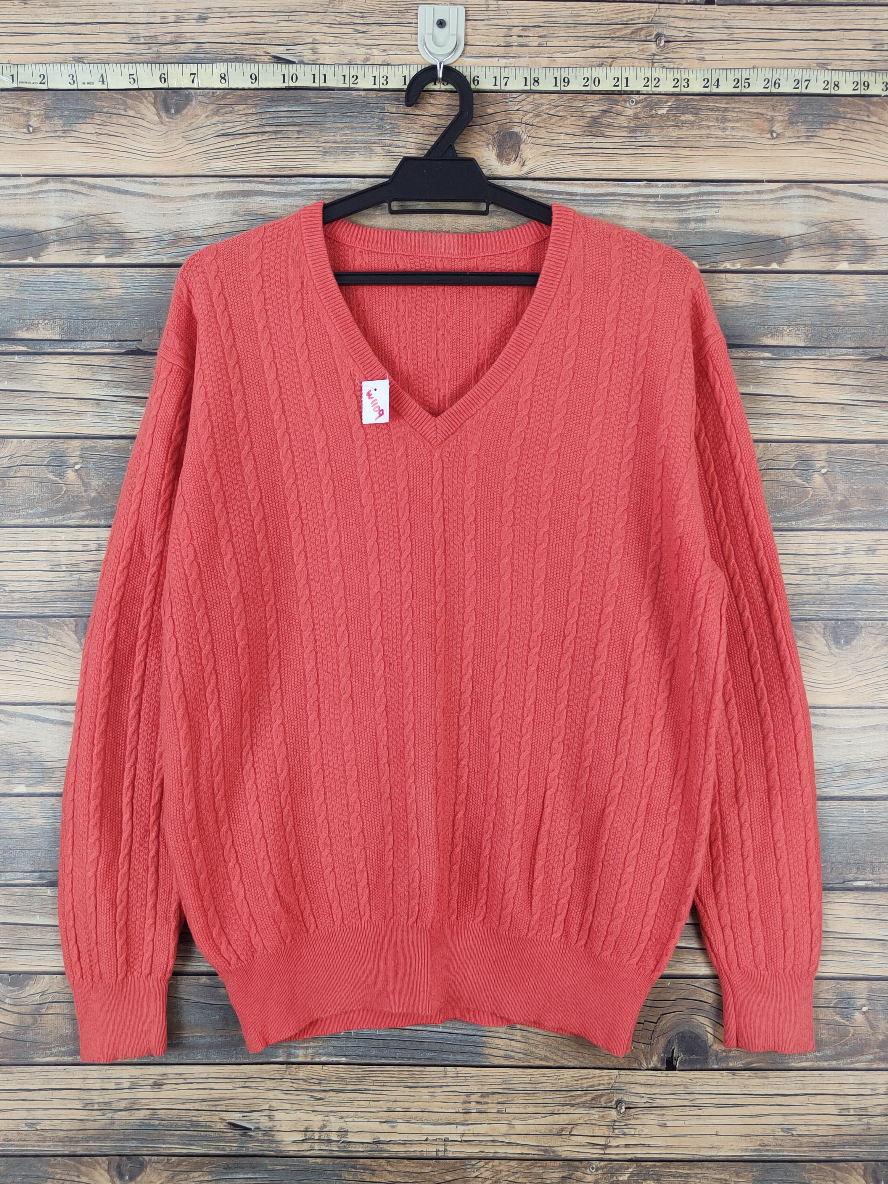 Homespun Knitwear × Japanese Brand × Vintage Japanese Brand Orange Knitwear Sweatshirts #W1109 Size US L / EU 52-54 / 3 - 1 Thumbnail