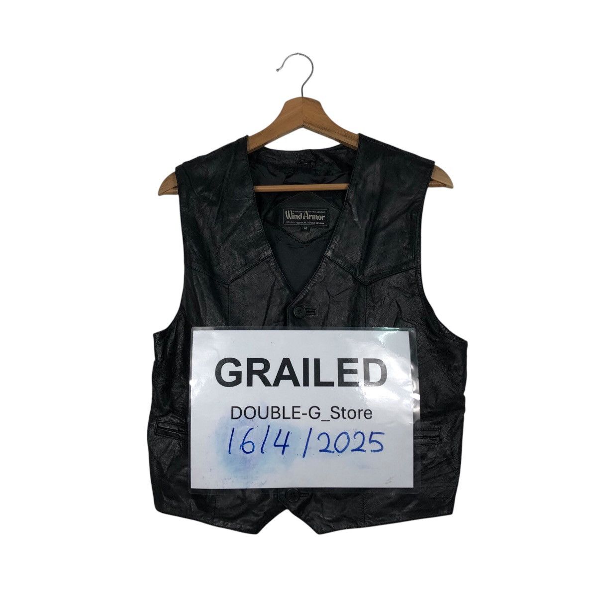 Japanese Brand 📌Rich Black Vintage Vest Leather Wind Armour Issey Miyake Size US M / EU 48-50 / 2 - 1 Thumbnail