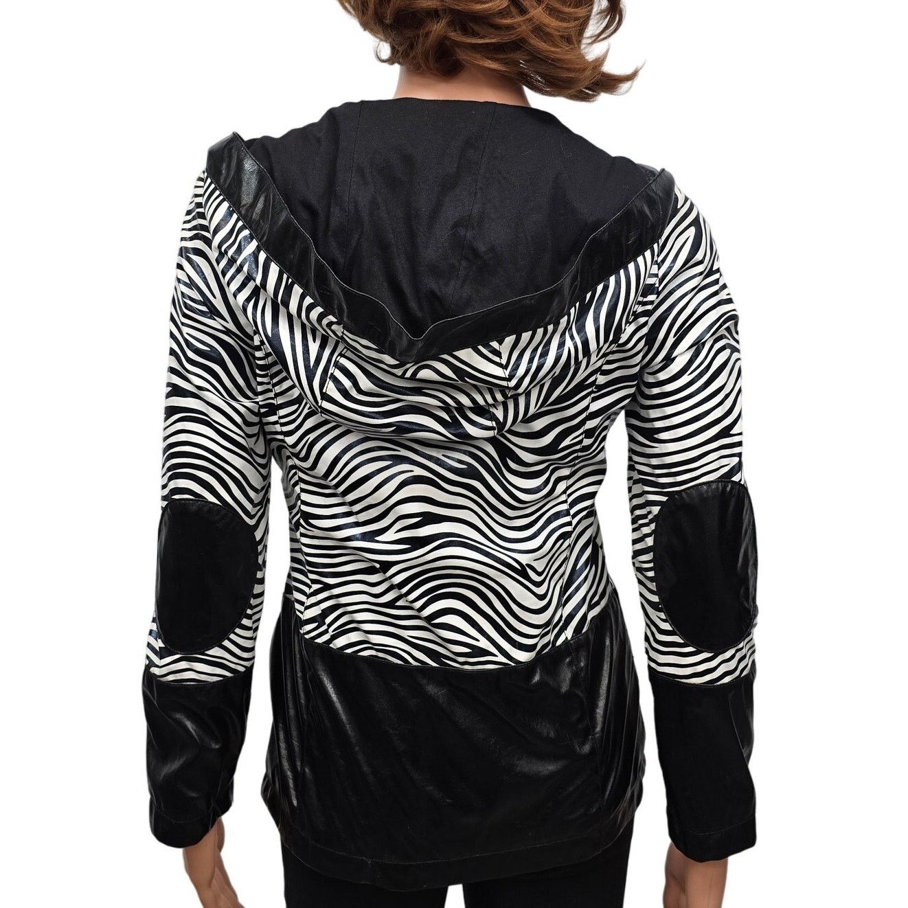 Other Dollhouse Hooded Rain Jacket Animal Print Elbow Patch S/M Size ONE SIZE - 4 Thumbnail