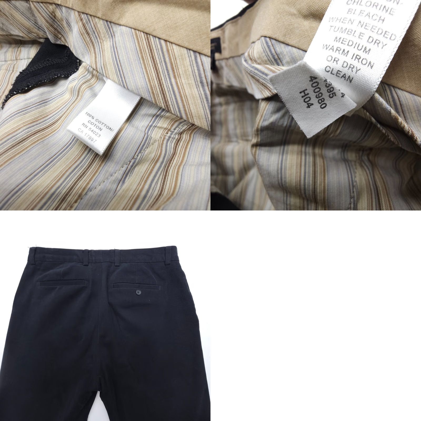 Banana Republic Banana Republic Pants Chino Mens 33x29 Black 100% Cotton Twill Regular Straight Preppy Vintage? No Size US 33 - 8 Thumbnail