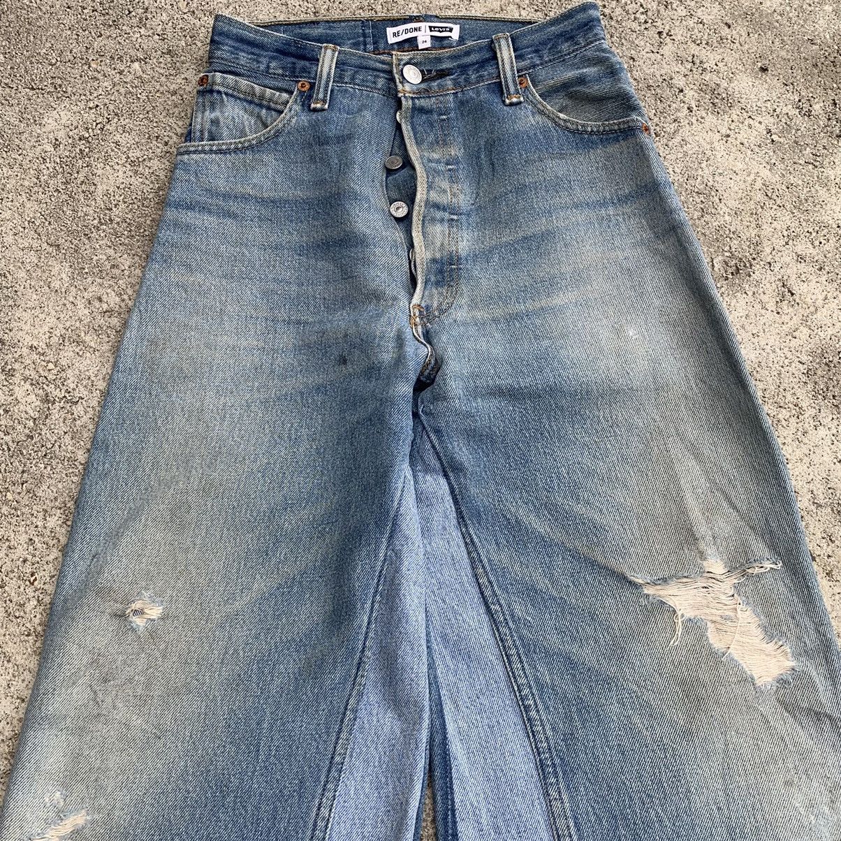 Levi's Vintage Clothing Vintage Levis Re/Done USA Wide Baggy Distressed Jeans W24 Size 24" / US 00 / IT 34 - 6 Thumbnail