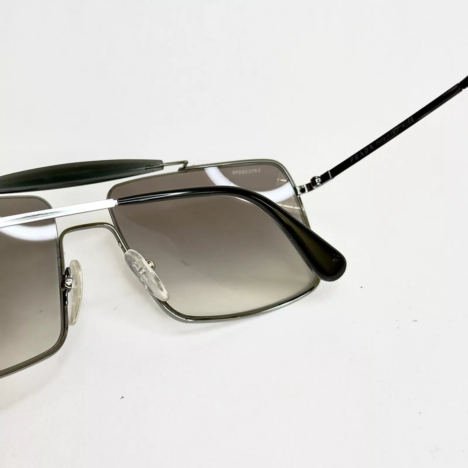 Prada PRADA Square Aviator PR57SS Ruthenium Black Sunglasses 57S Size ONE SIZE - 7 Thumbnail