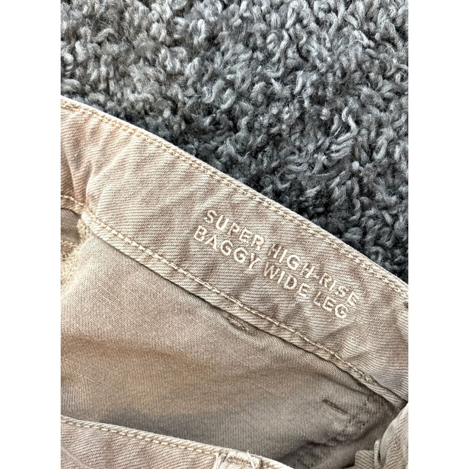 American Eagle Outfitters VINTAGE American Eagle Outfitters Super High Rise Baggy Wide Leg Jeans Women 8 Brown Distressed 30x30 Denim Cotton Blend 5-Pocket Relaxed Jeans Size ONE SIZE - 7 Thumbnail