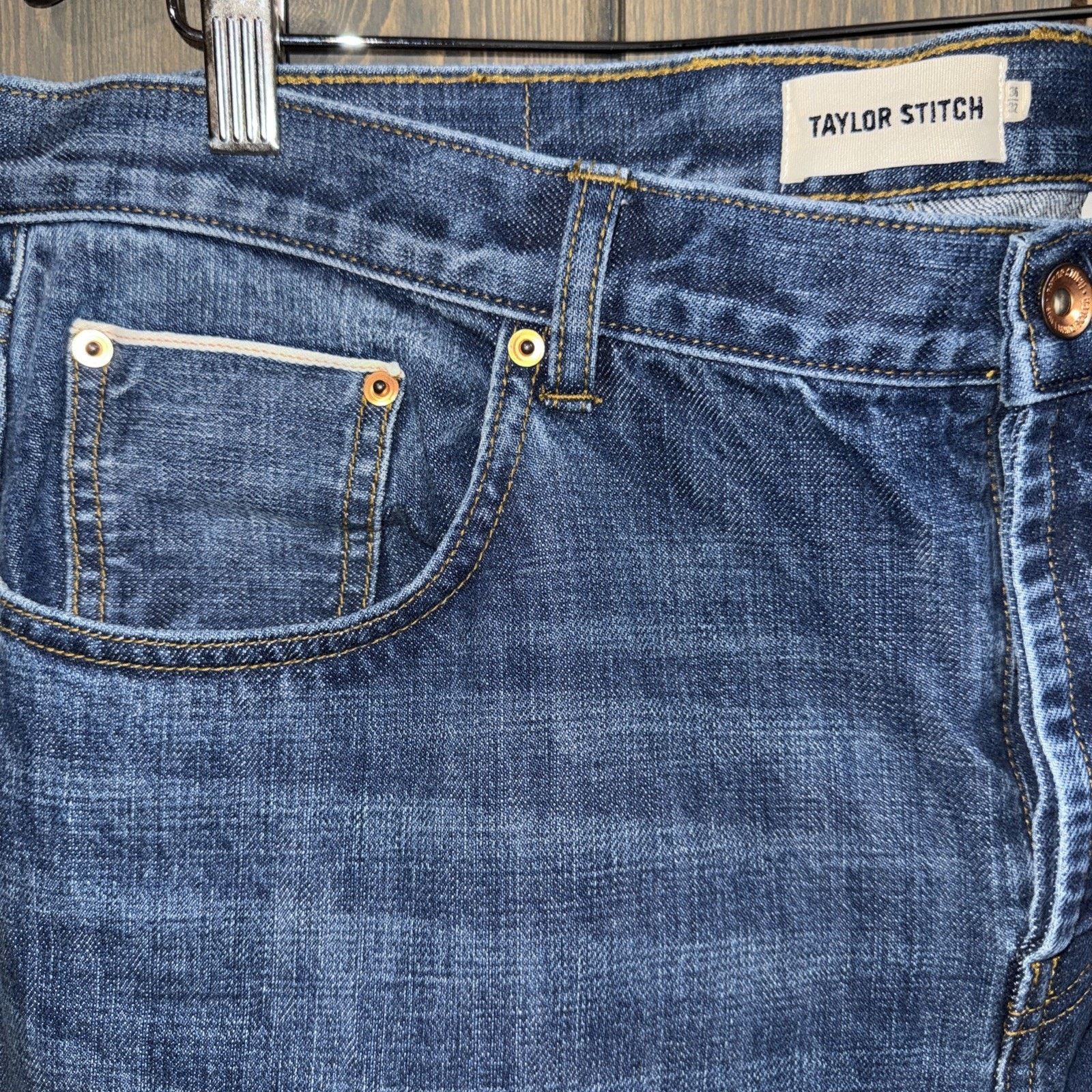 Taylor Stitch Taylor Stitch Selvedge Jeans Men's 36W 31L Straight Denim Size US 36 / EU 52 - 3 Thumbnail