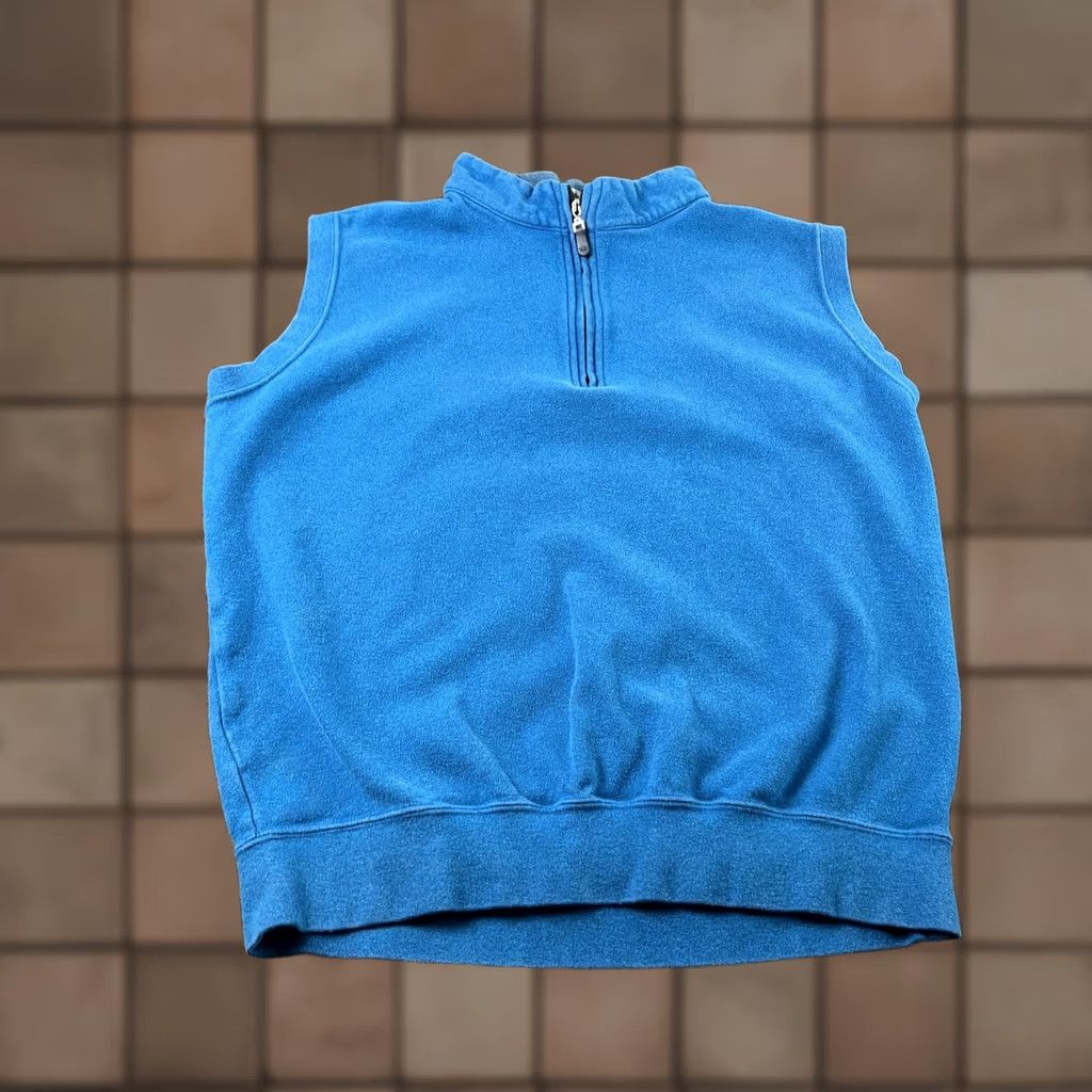 Peter Millar Peter Millar Sweater Vest Mens M Blue 1/4 Zip Pullover Golf Cotton Vest 50s? Size US M / EU 48-50 / 2 - 1 Thumbnail