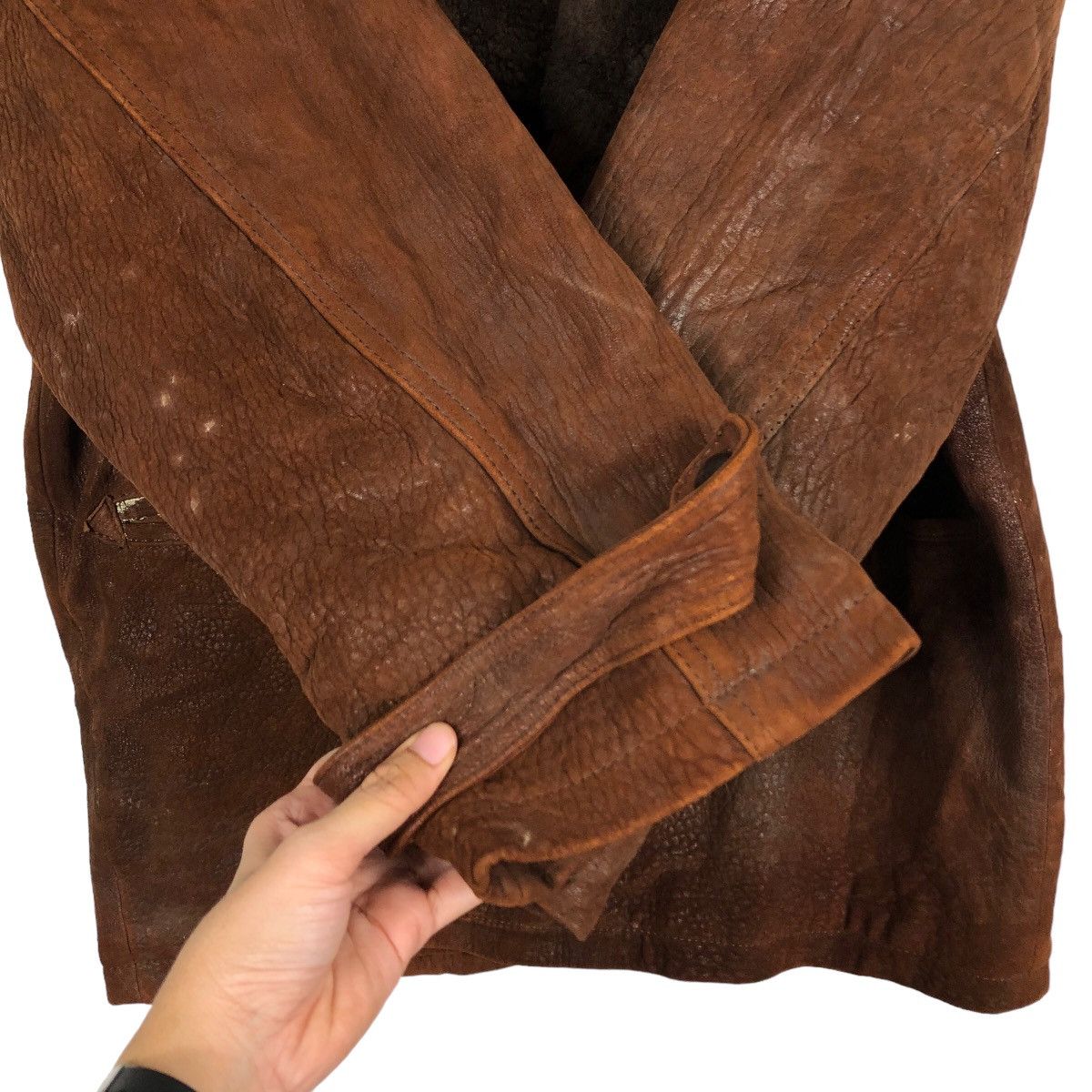 Japanese Brand Vtg Lamb Skin Leather Jacket Made in France Mitsumine Japan Size US L / EU 52-54 / 3 - 15 Thumbnail