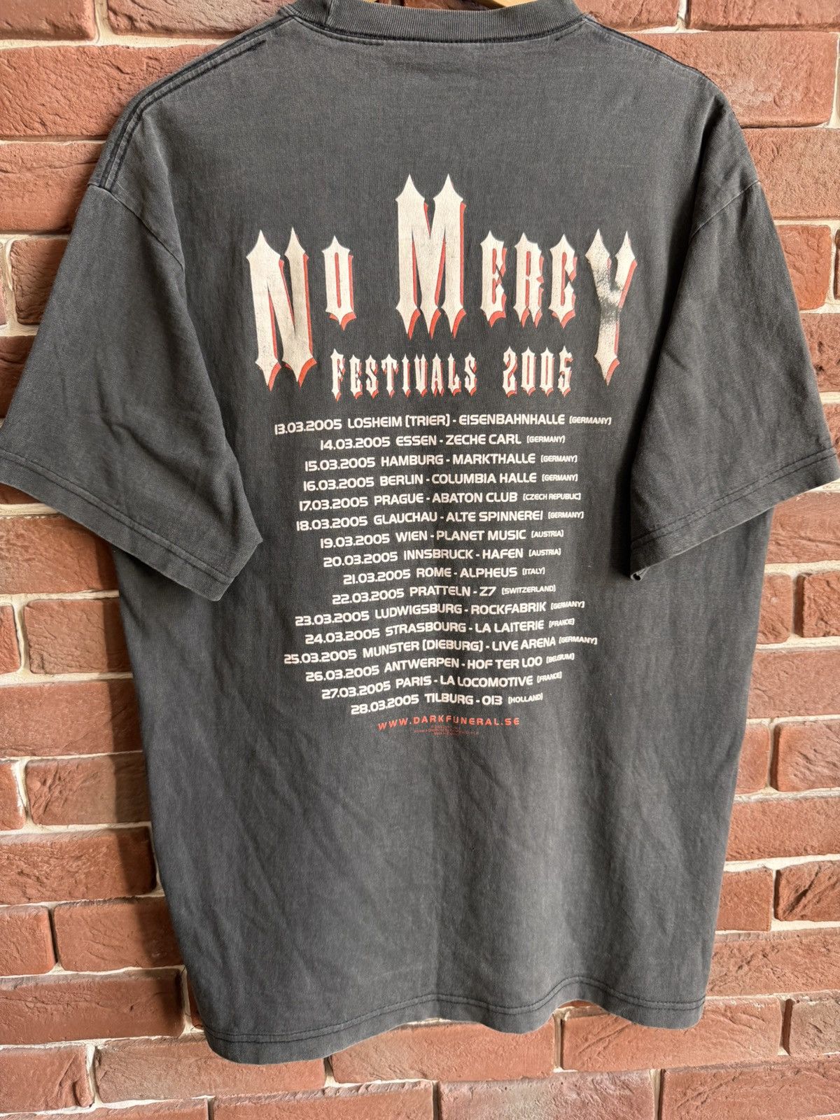 Band Tees Rare Vintage 00s Dark Funeral No mercy Black Metal Band Tee Size US XL / EU 56 / 4 - 13 Thumbnail