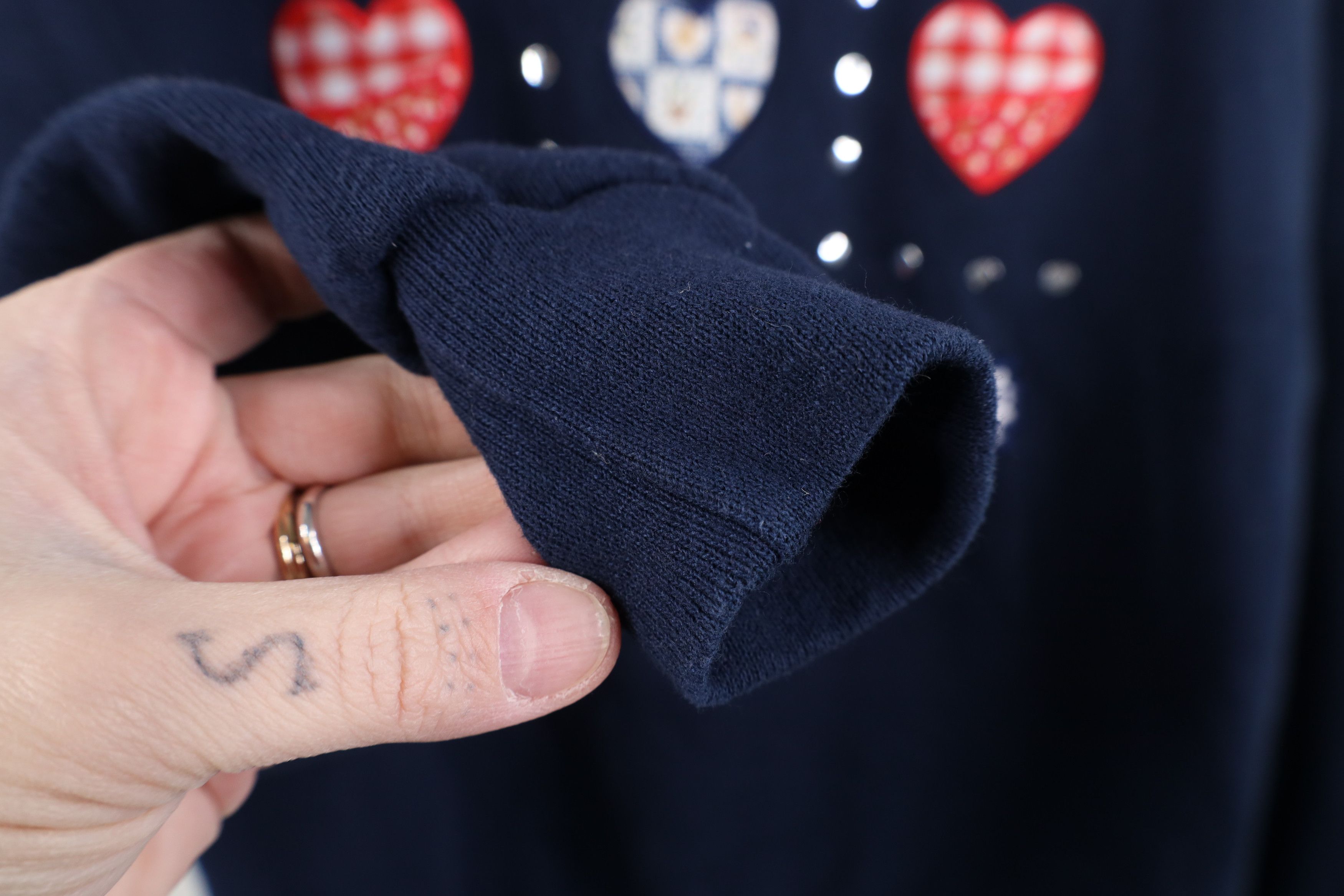 Vintage Vintage 90s Streetwear Heart Country Collared Sweatshirt USA Size M / US 6-8 / IT 42-44 - 9 Thumbnail