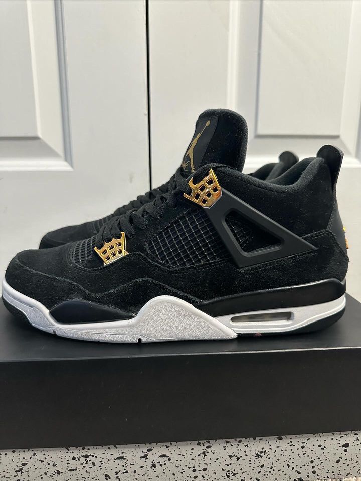 image of Jordan Nike Air Jordan 4 Retro “Royalty” 308497 032 Shoes in Black, Men's (Size 11)