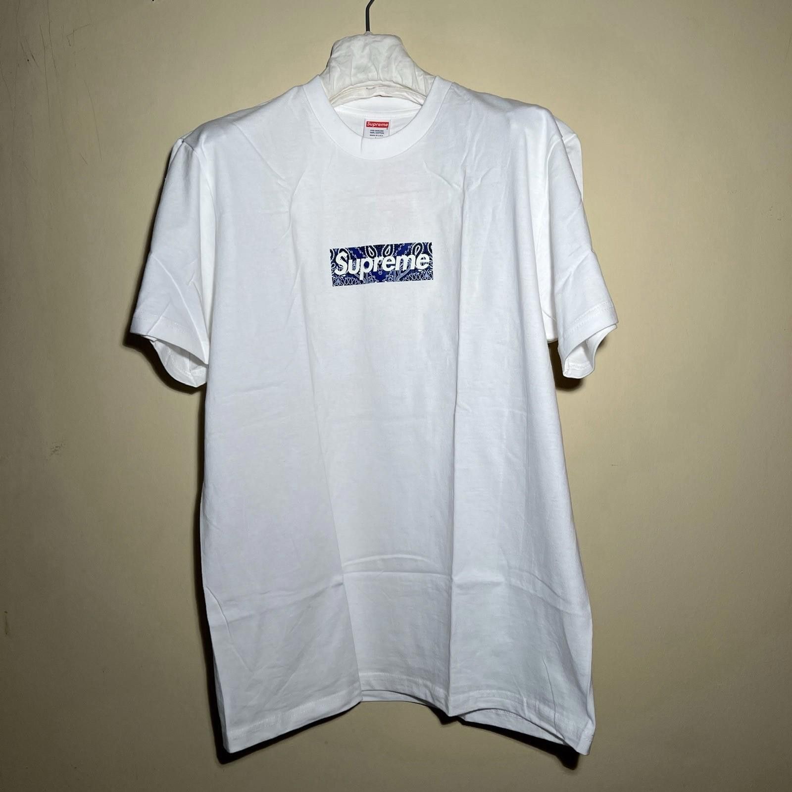 Supreme FW19 Supreme Bandana Box Logo Tee White L 2019 Size US L / EU 52-54 / 3 - 1 Thumbnail