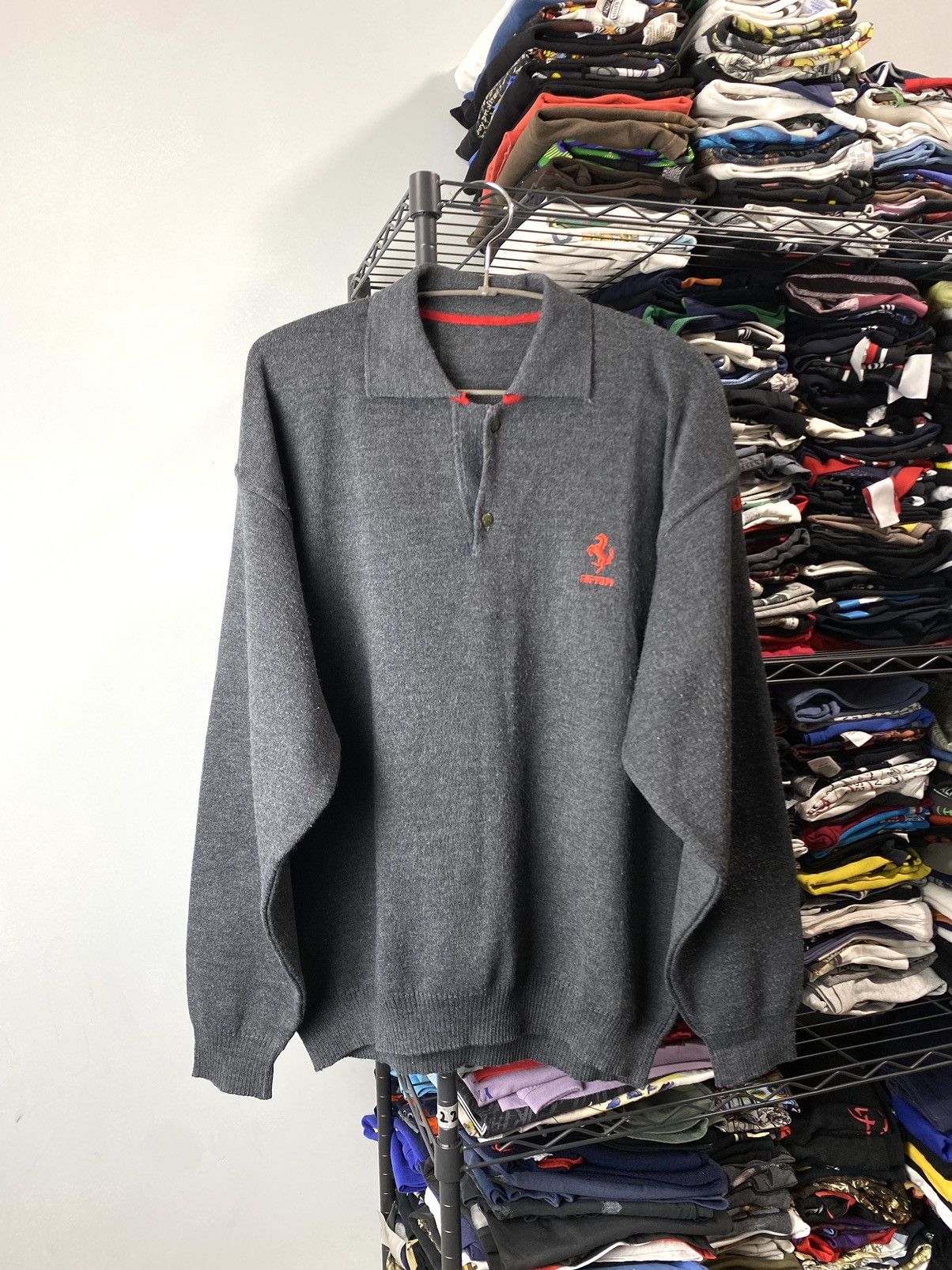 Ferrari Rare! Vintage 1980’s Ferrari Made In Italy Sweater Size US M / EU 48-50 / 2 - 1 Thumbnail
