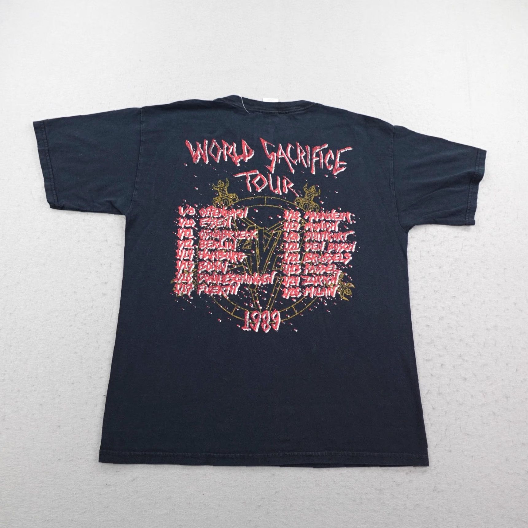Gildan Vintage Slayer Shirt Mens Large Black South Of Heaven Metal Band Tour 2004 Y2K Size US L / EU 52-54 / 3 - 7 Thumbnail