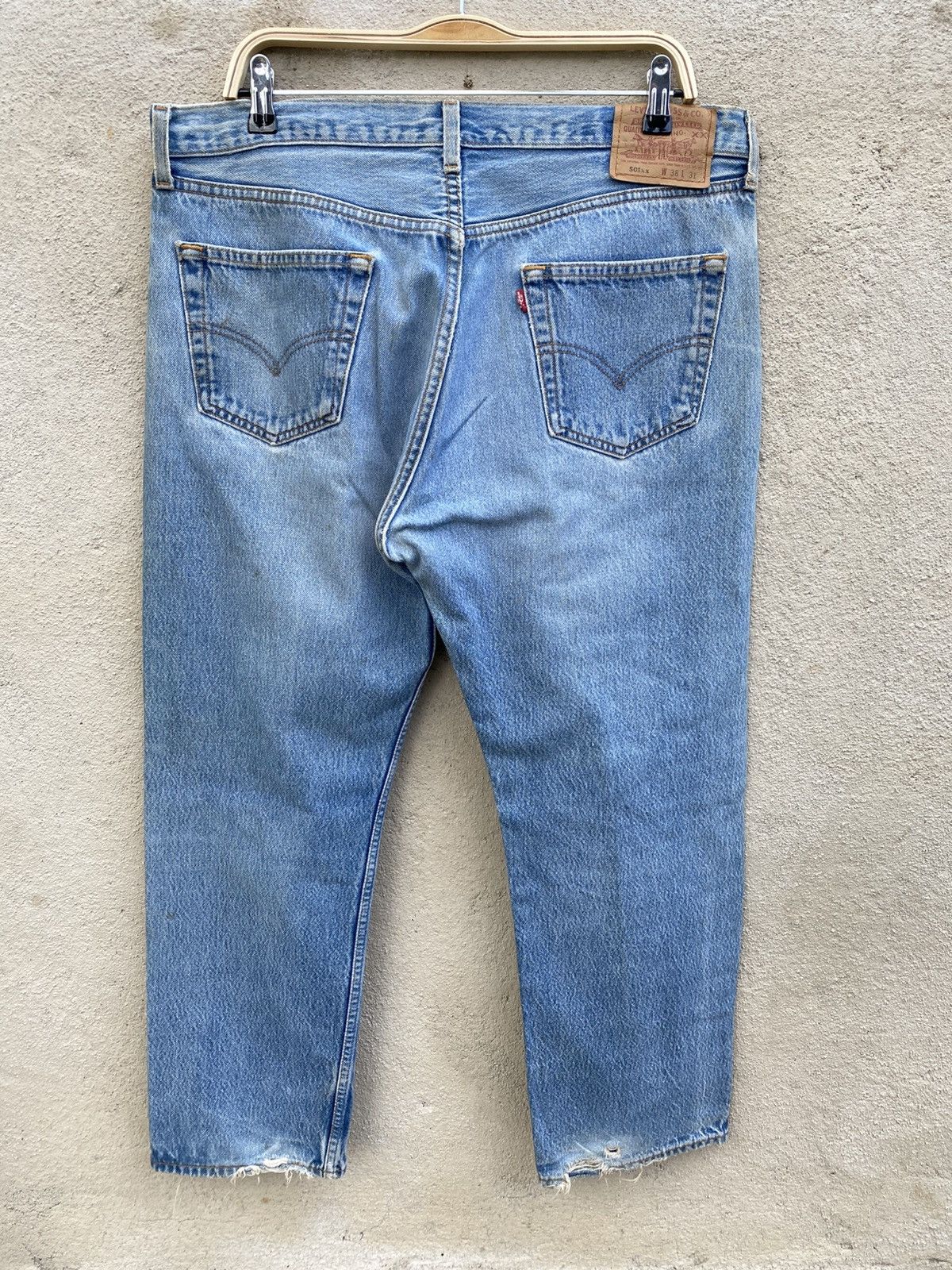 Levi's × Levi's Vintage Clothing × Vintage W38x28 vintage levi's 501xx repaired made in USA Size US 38 / EU 54 - 2 Thumbnail
