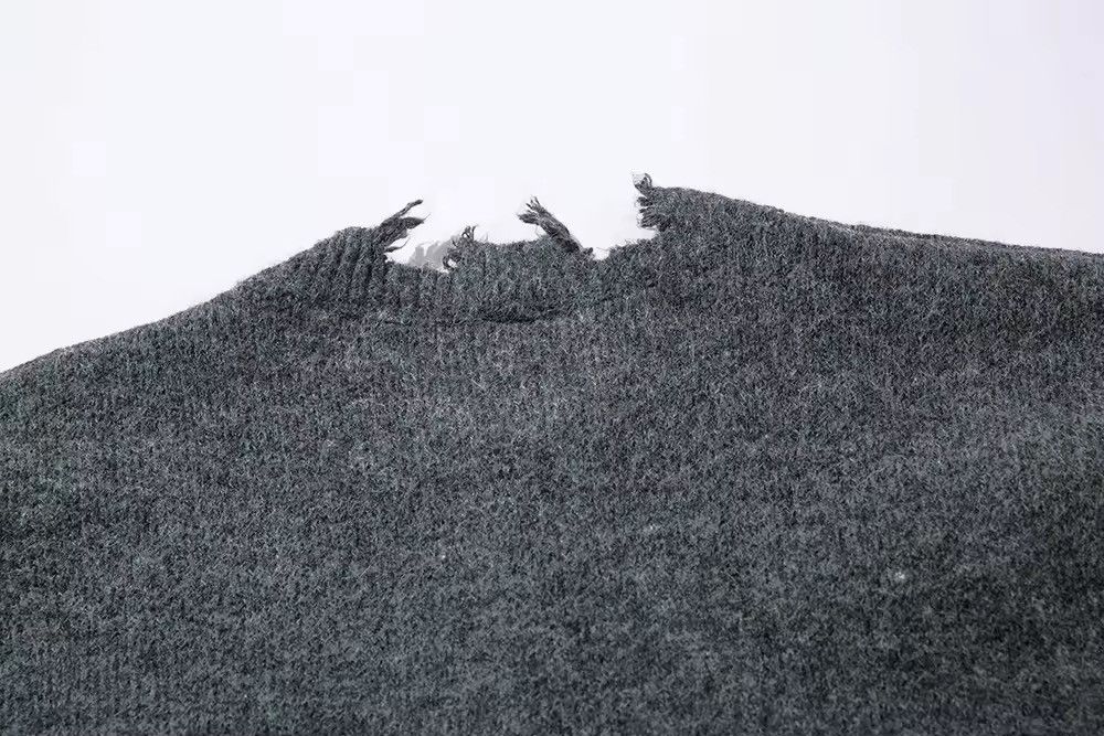 Other Streetwear Design Zipper Frayed Ripped Baggy Sweater Jumper Size US XL / EU 56 / 4 - 7 Thumbnail