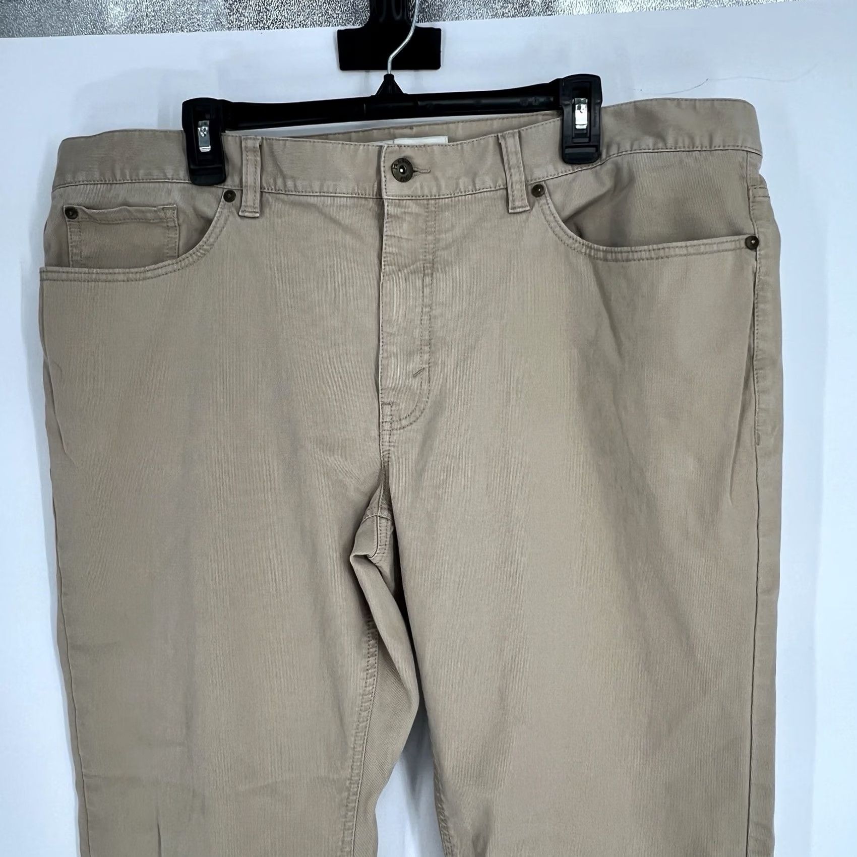 Vintage Joseph A. Bank Casual Pants 5 Pocket Beige 42x29 Men Flat Front Chino Mid Rise 29 Inseam Clothes Size US 42 / EU 58 - 2 Thumbnail