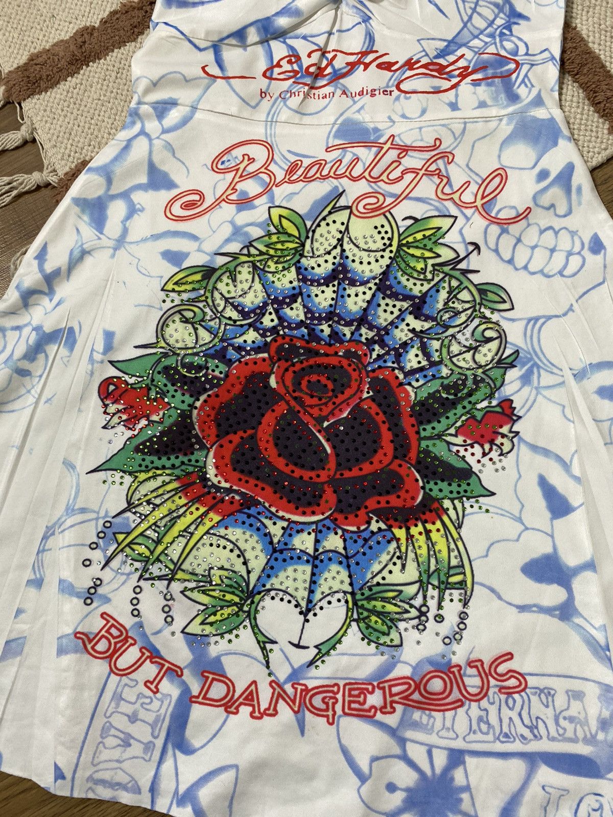 Ed Hardy VINTAGE ED HARDY STRAIN PRINT MINI DRESS Size S / US 4 / IT 40 - 6 Thumbnail