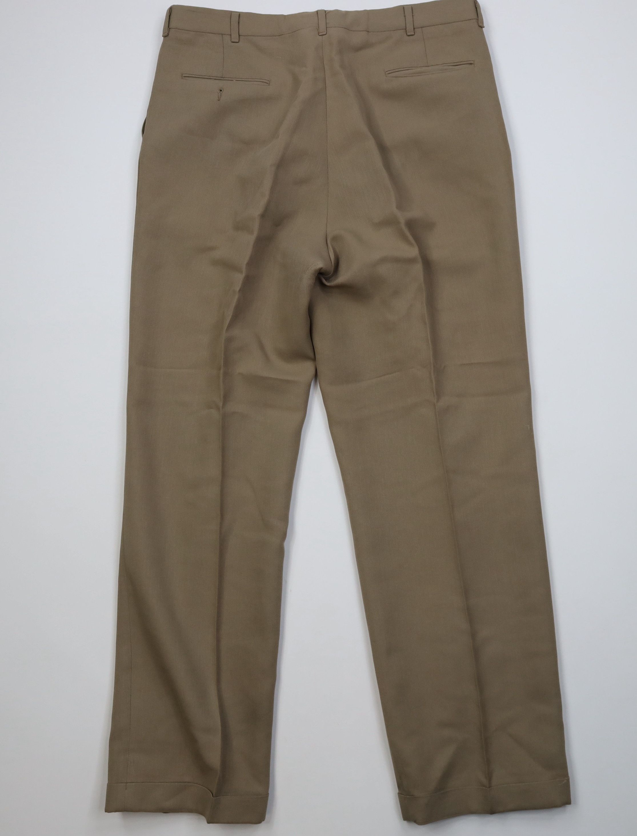 Vintage Vintage 70s Streetwear Rayon Gabardine Wide Leg Pants Tan Size US 36 / EU 52 - 10 Thumbnail