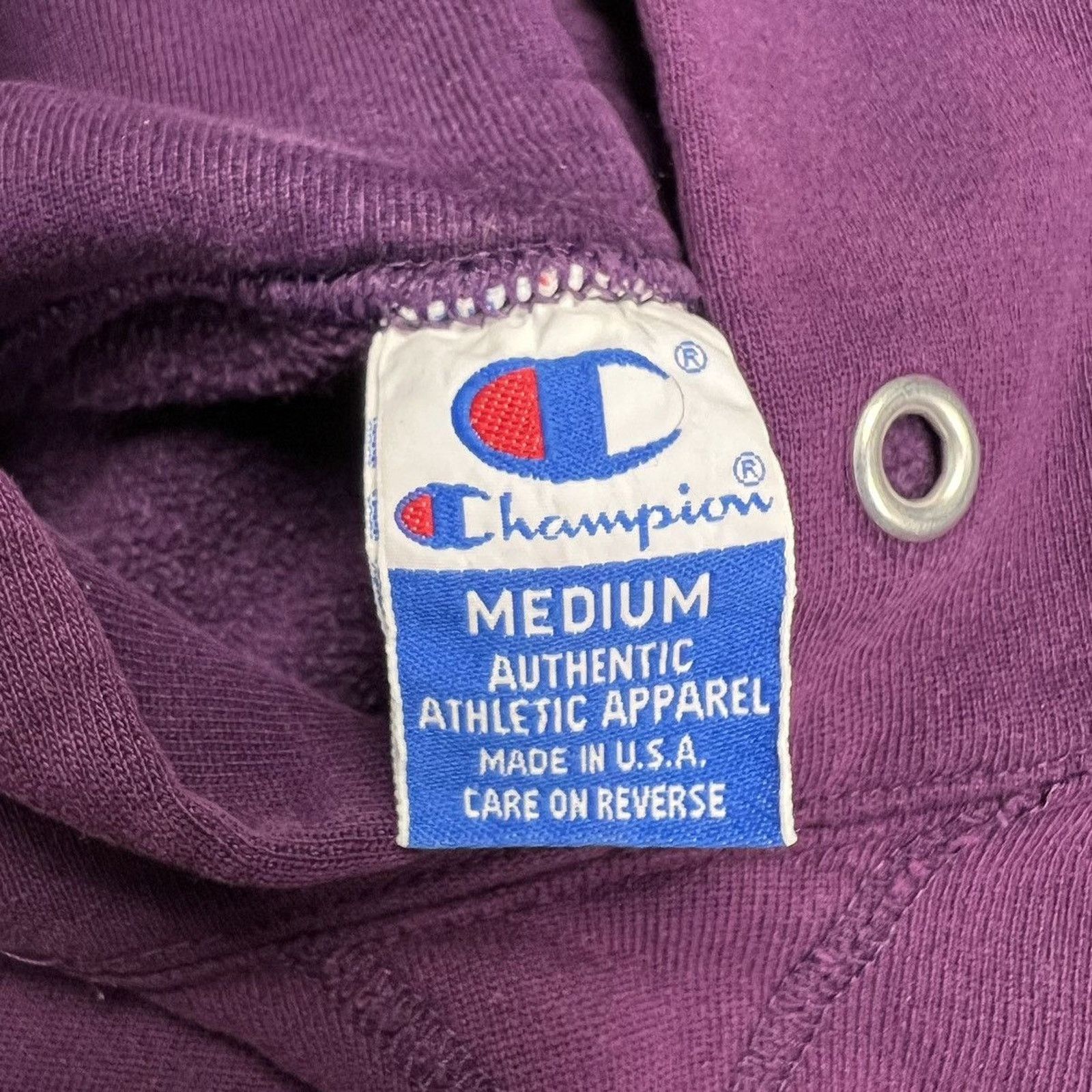 Champion Vintage 90s Champion Reverse Weave Hoodie USA Thrashed Faded Size US M / EU 48-50 / 2 - 10 Thumbnail
