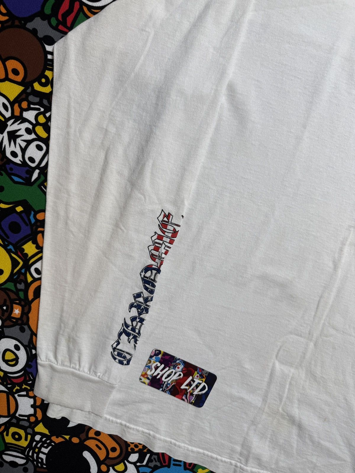 Chrome Hearts Chrome Hearts Vintage White USA Scroll Logo Long Sleeve Tee Size US L / EU 52-54 / 3 - 4 Thumbnail