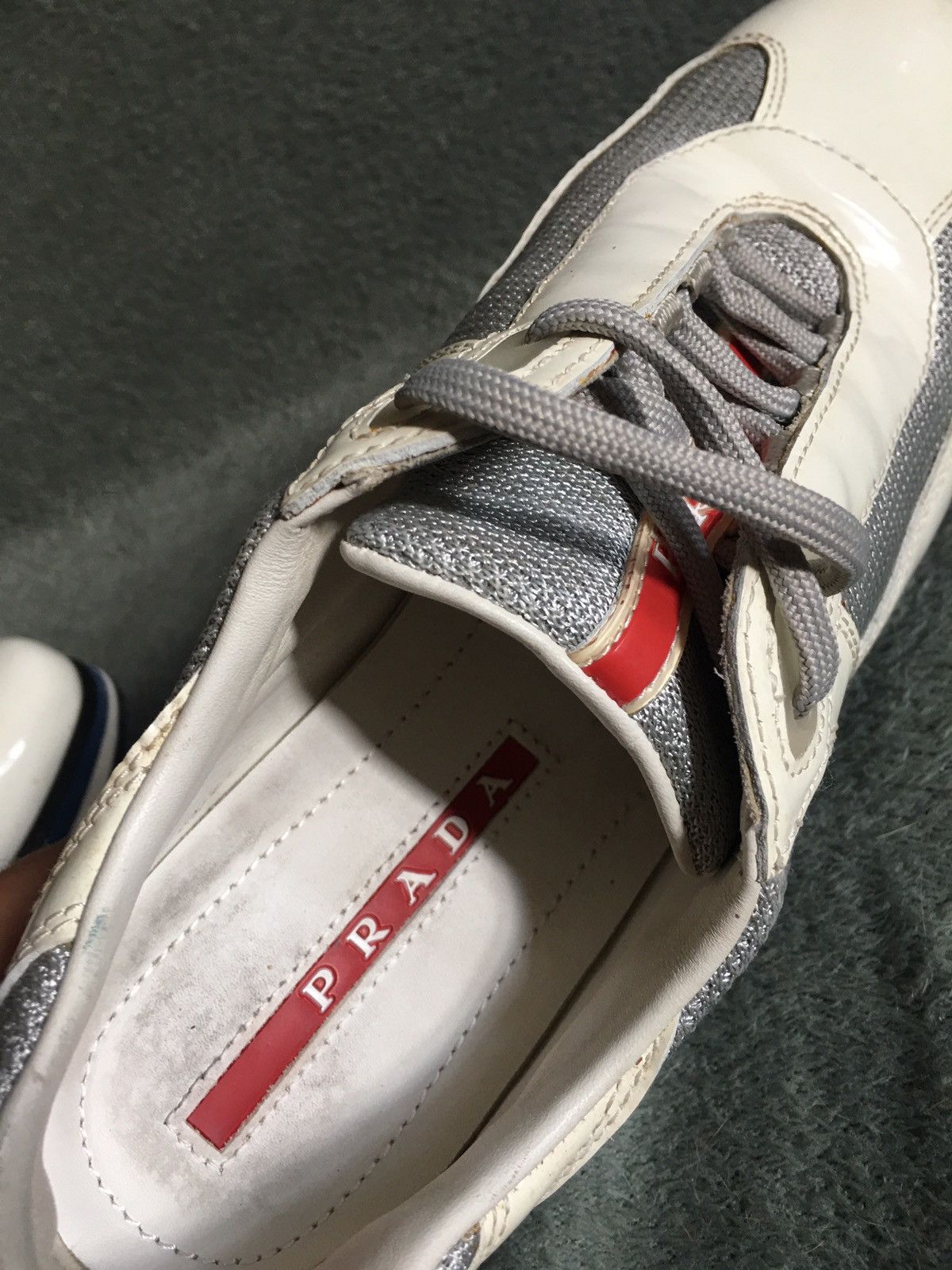 Prada PRADA American Cup Double Sole Patent Leather Sneakers EU 38 Size US 8 / IT 38 - 9 Thumbnail