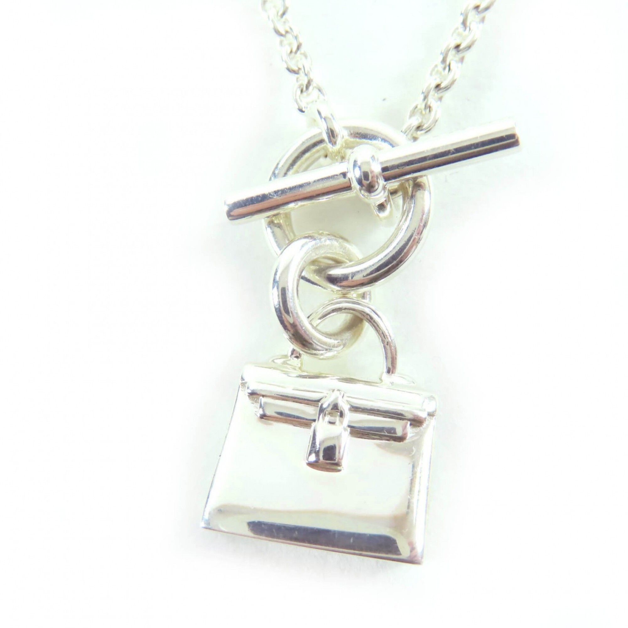 Hermes HERMES (Hermes) 2023 AG925 Amulette Kelly Necklace Pendant, Silver, with Box, Made in Italy, Weight 14.3g, Women's. Size ONE SIZE - 1 Thumbnail