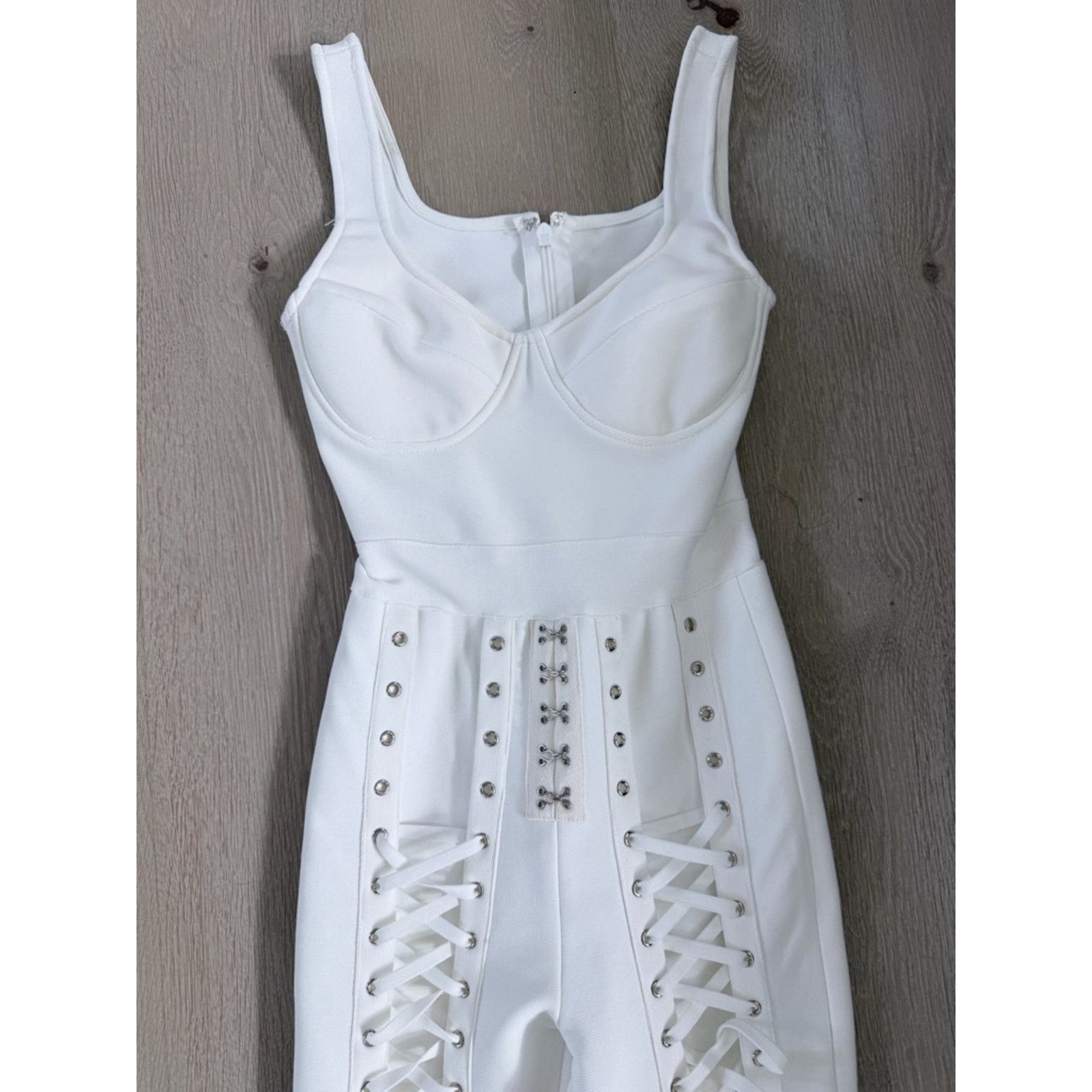 Other New Y2K Vacation White Lace-Up High-Waist Jumpsuit size S Size S / US 4 / IT 40 - 9 Thumbnail