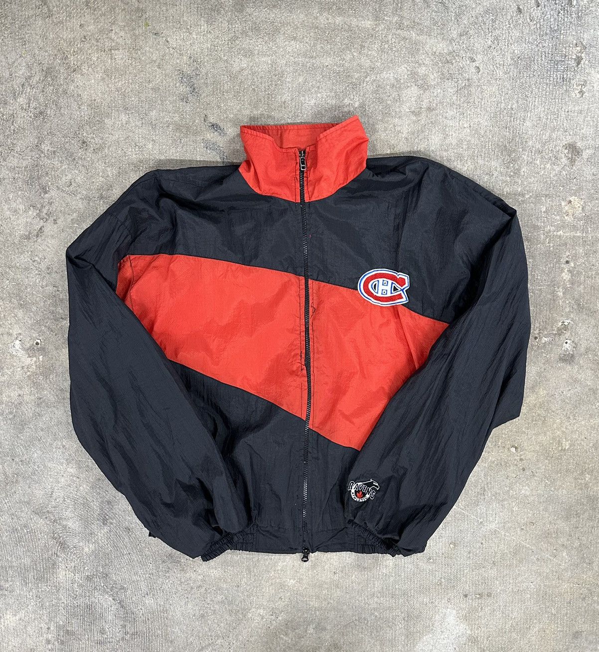 NHL × Vintage Vintage 90s Ravens Montreal Canadiens NHL Windbreaker Jacket Size US S / EU 44-46 / 1 - 1 Thumbnail