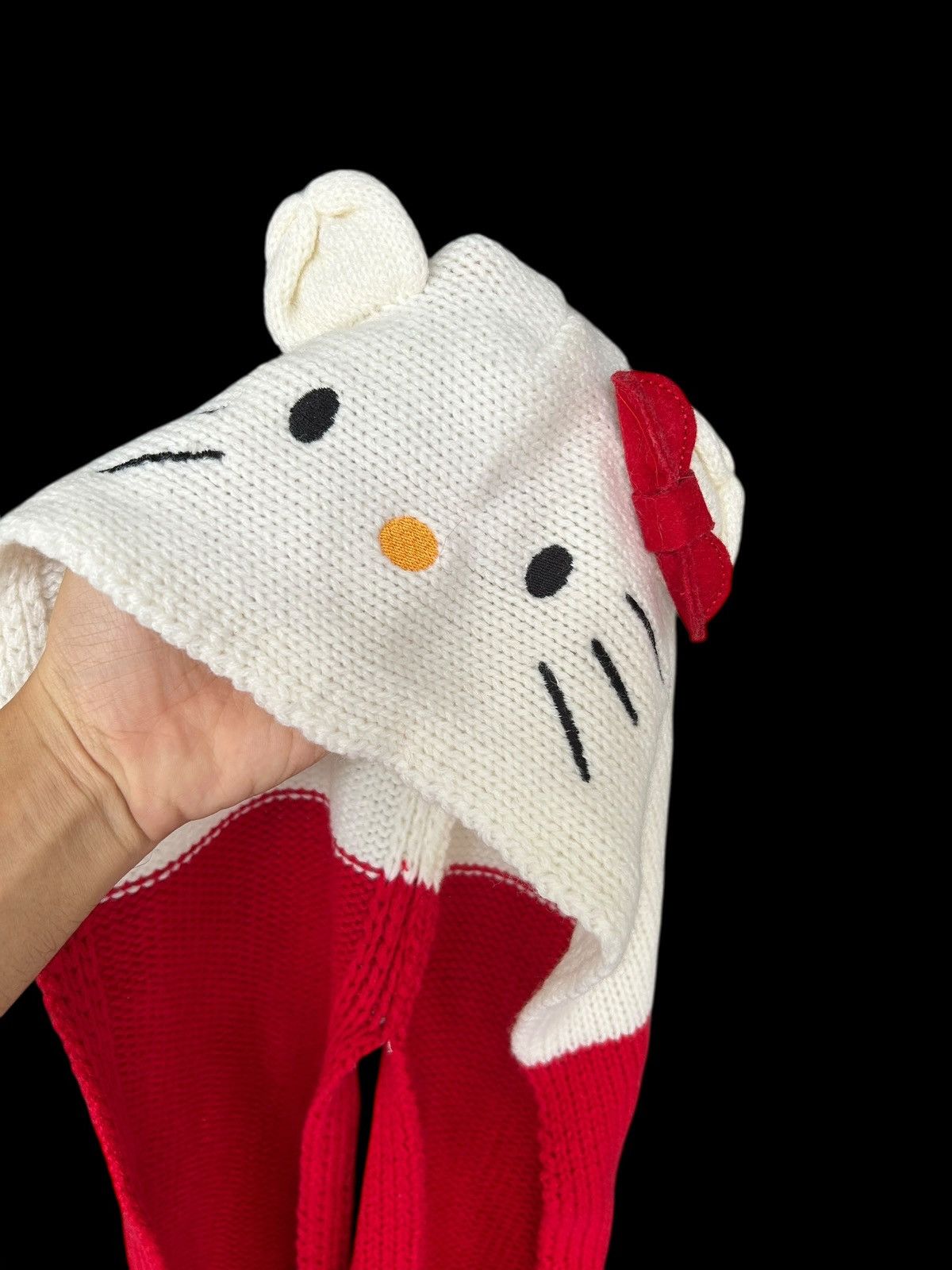 Anime Vintage Hello Kitty Scarf Beanie Hats knitt Rare Size ONE SIZE - 6 Thumbnail