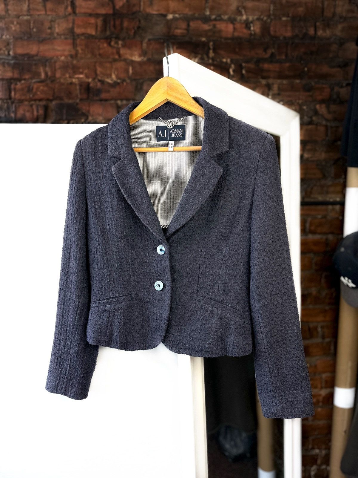 Armani Women’s Blazer Jacket Armani Jeans Light Blue Size: USA 10 Size L / US 10 / IT 46 - 1 Thumbnail