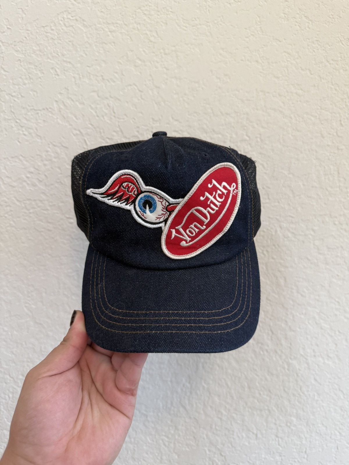 Von Dutch Von Dutch Denim Patch Trucker Hat Size ONE SIZE - 1 Thumbnail