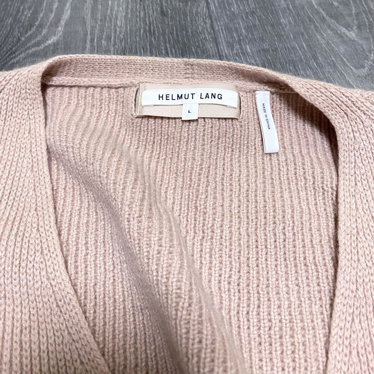 Helmut Lang Women’s Archival Helmut Lang Oversized Beige Bondage Sweater Size L / US 10 / IT 46 - 14 Thumbnail