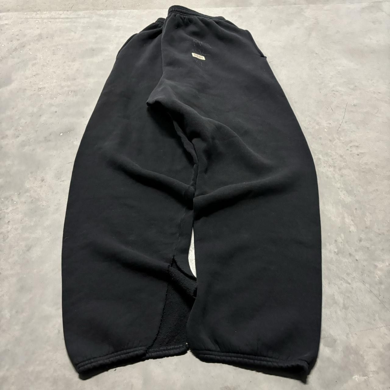 Japanese Brand × Vintage Crazy Vintage 90s Black Made In USA Essential Sweatpants! Size US 36 / EU 52 - 3 Thumbnail