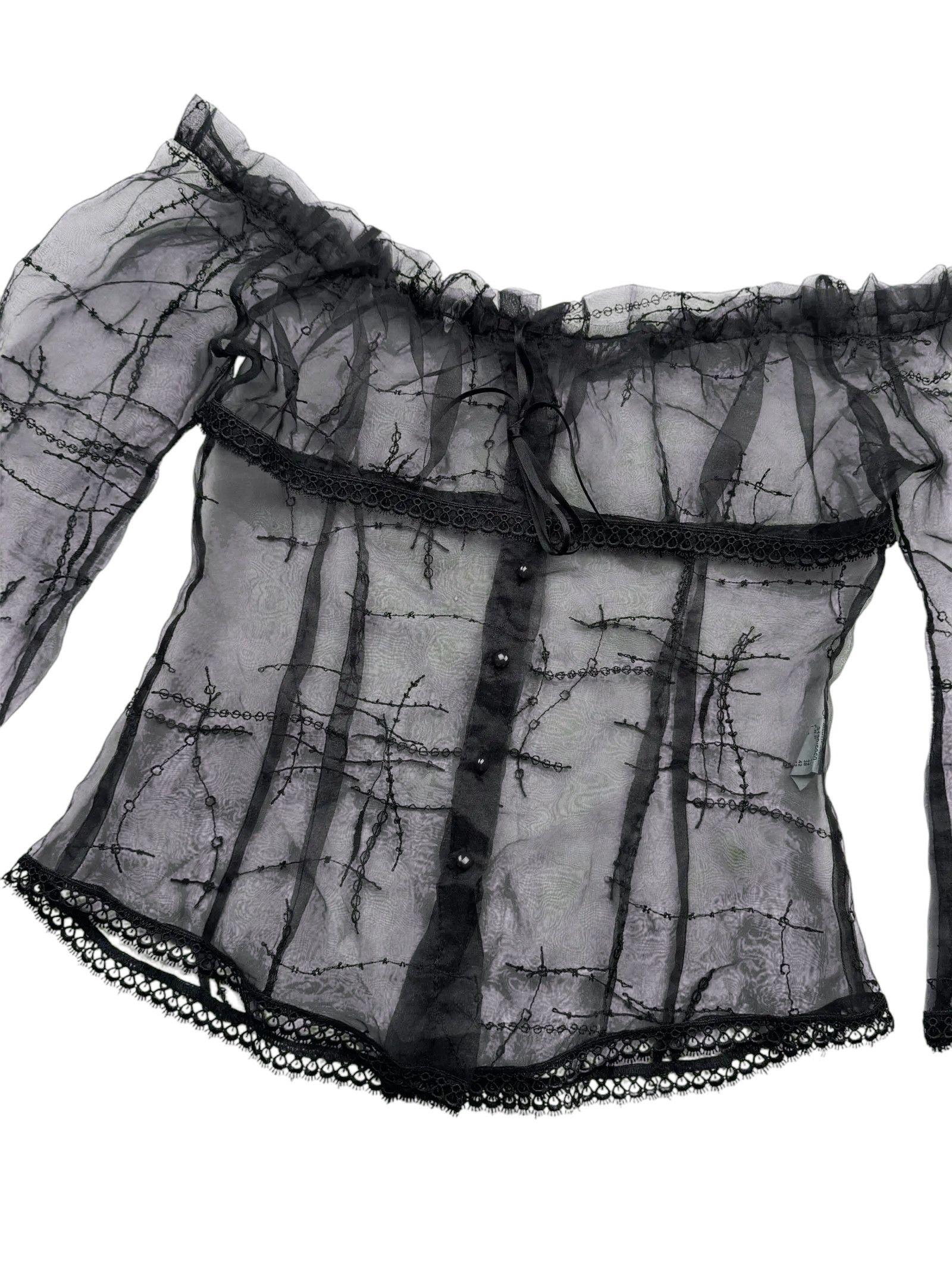 Other Vintage Mesh Blouse M79(E88)D15(V87) Size S / US 4 / IT 40 - 2 Thumbnail