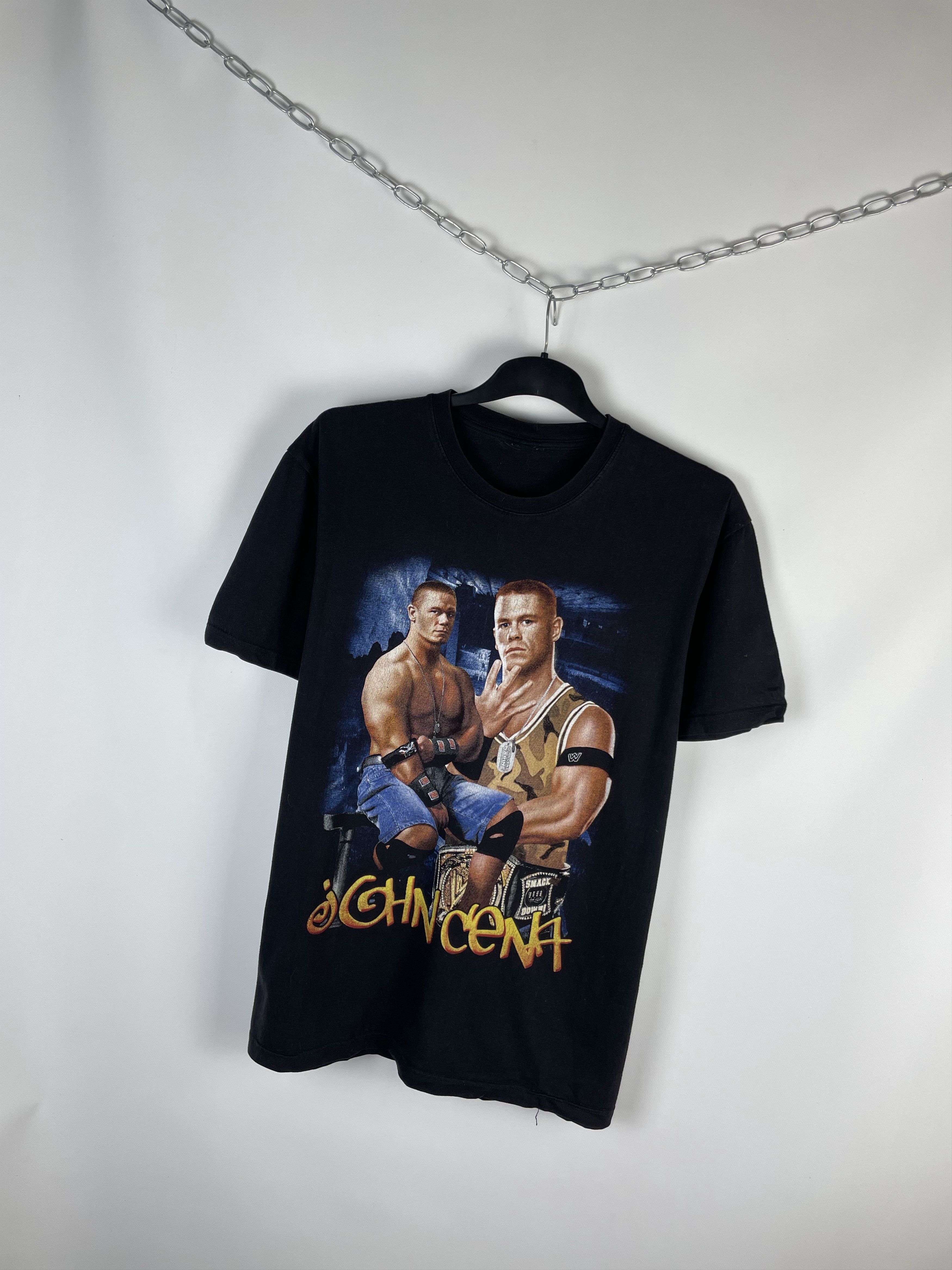 Vintage WWE John Cena Fight Hard T-Shirt Size US L / EU 52-54 / 3 - 2 Thumbnail