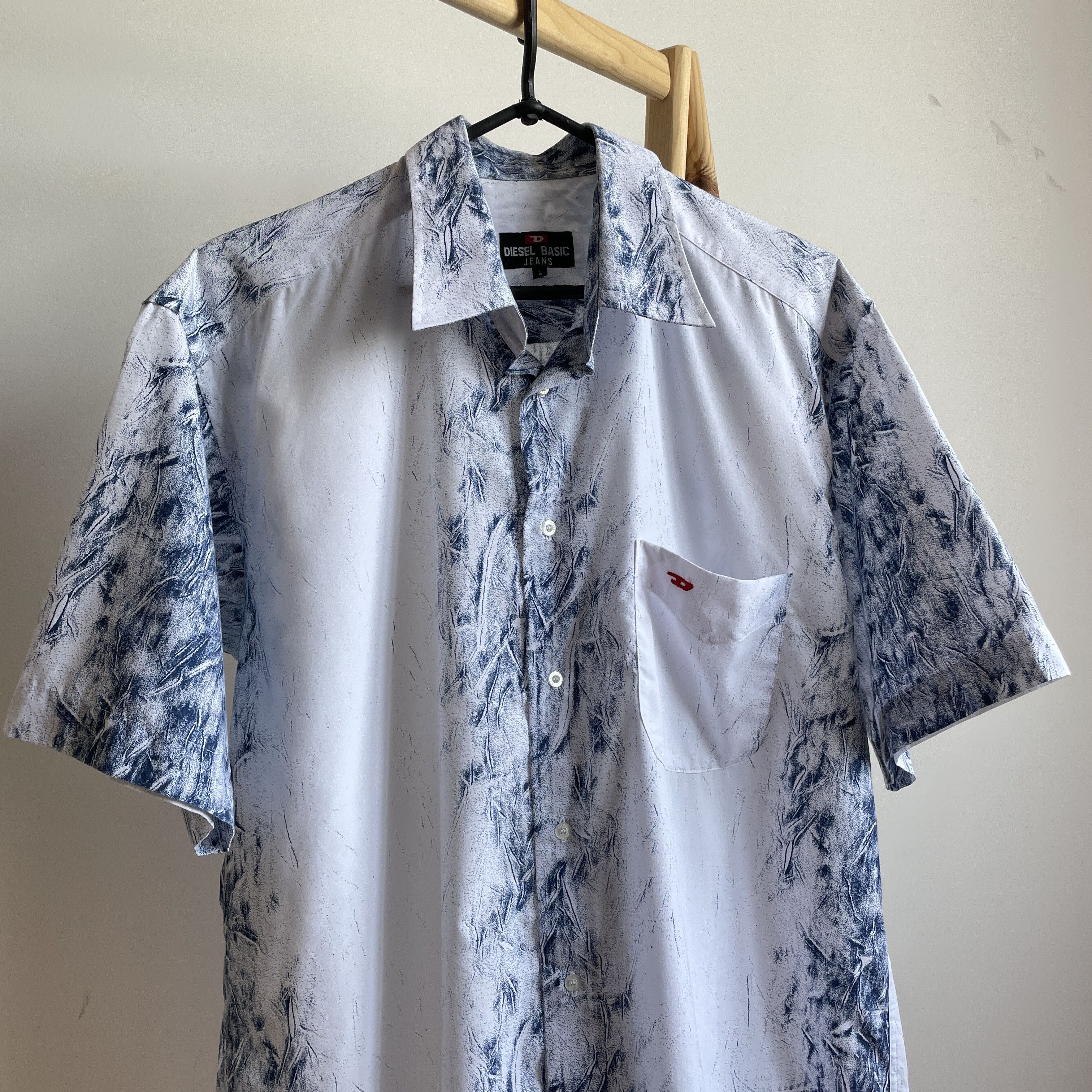 Diesel Diesel Vintage Y2K Short Sleeve Shirt Size L Size US L / EU 52-54 / 3 - 4 Thumbnail