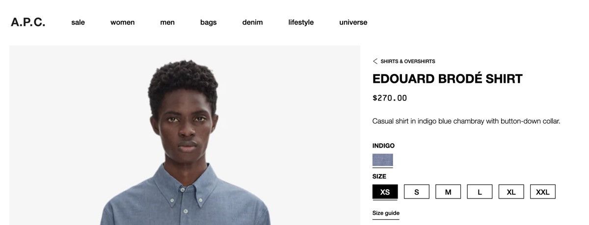 A.P.C. A.P.C. Blue Edouard Shirt Size US L / EU 52-54 / 3 - 10 Thumbnail