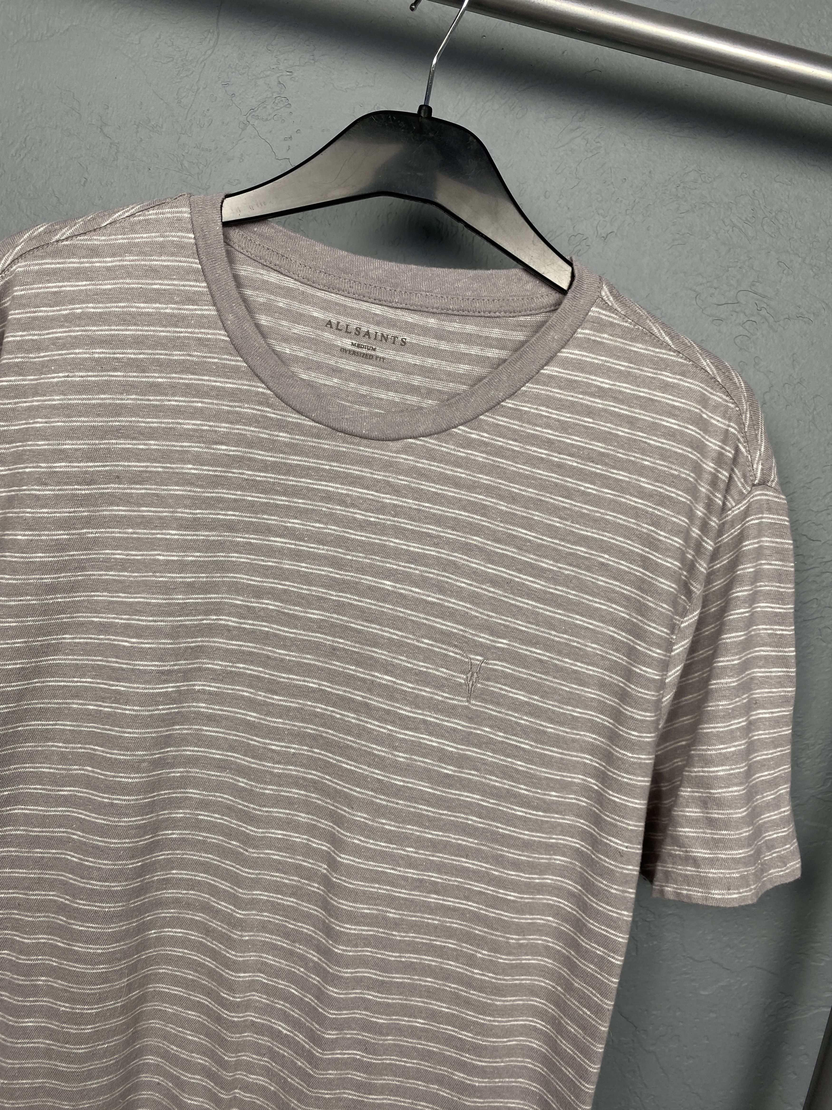 Allsaints × Vintage Allsaints Vintage Mens Adrian Linen Oversized T-Shirt Size US M / EU 48-50 / 2 - 2 Thumbnail