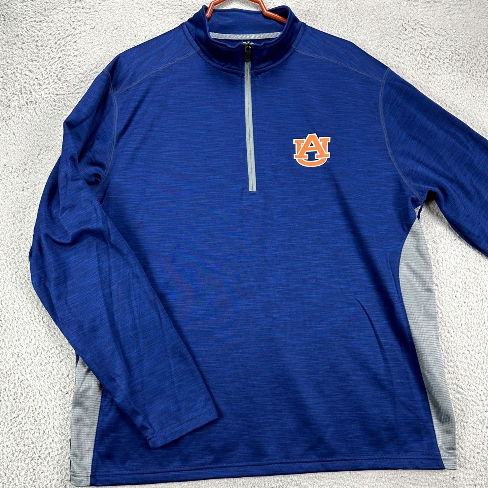 Top Of The World Auburn Tigers Top of The World Pullover Shirt 2XL Blue Quarter Zip Logo Mock Neck Long Sleeve Mens Pullover Shirt Size US XXL / EU 58 / 5 - 2 Thumbnail