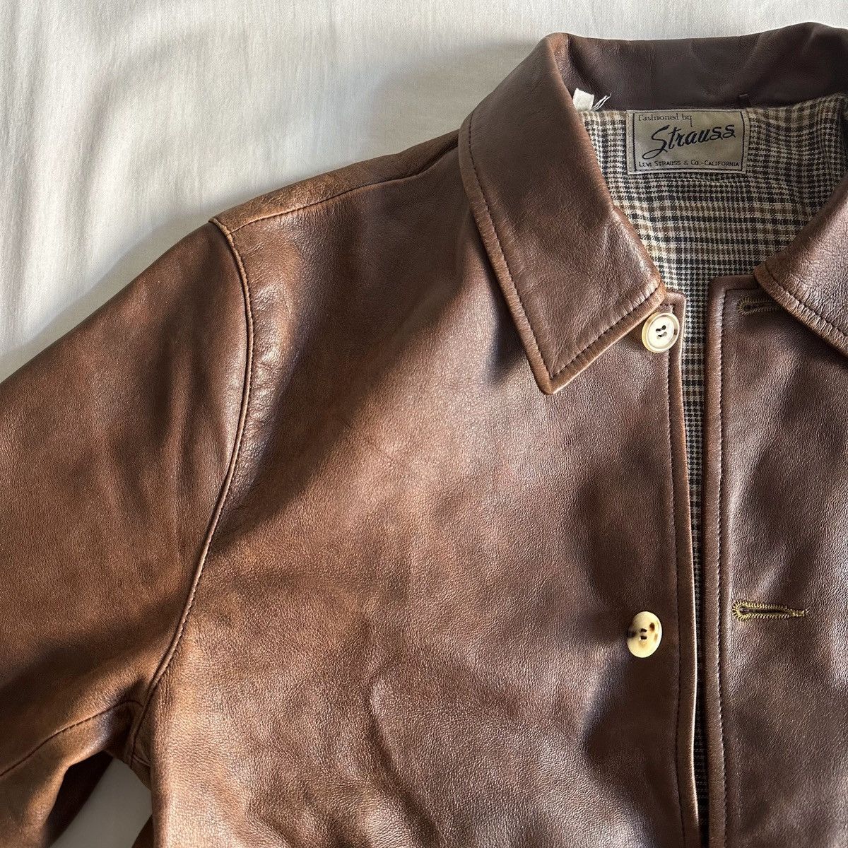 Levi's × Levi's Vintage Clothing 🔥Levi's LVC “Rye” Sheep Leather Jacket (Size S)🔥 Size US S / EU 44-46 / 1 - 4 Thumbnail