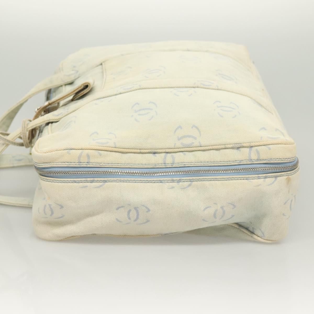 Chanel CHANEL Hand Bag Denim Light Blue Silver CC Size ONE SIZE - 4 Thumbnail