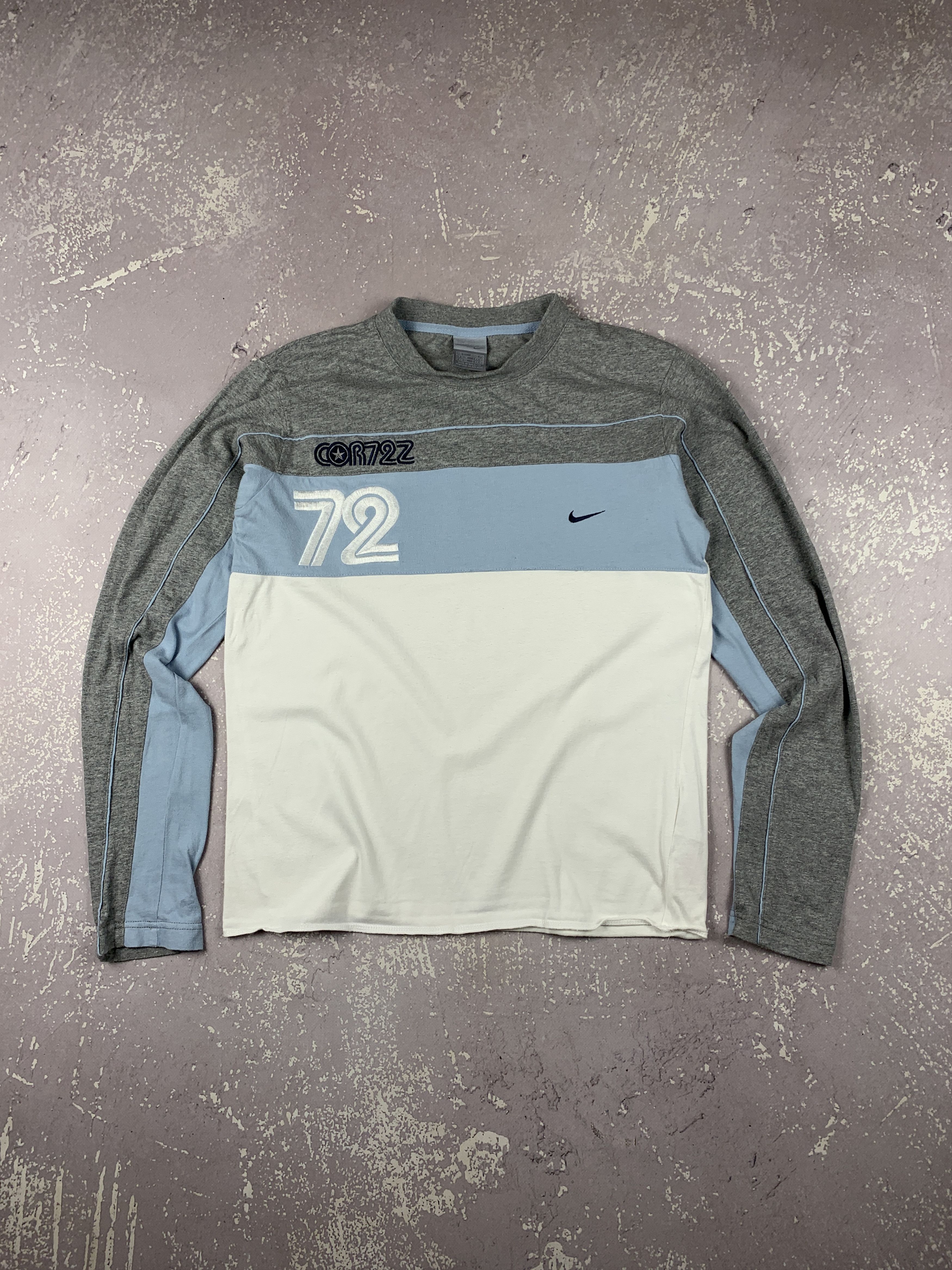 Y2k 90s Vintage Nike Cortez Long Sleeve T Shirt Mini Swoosh