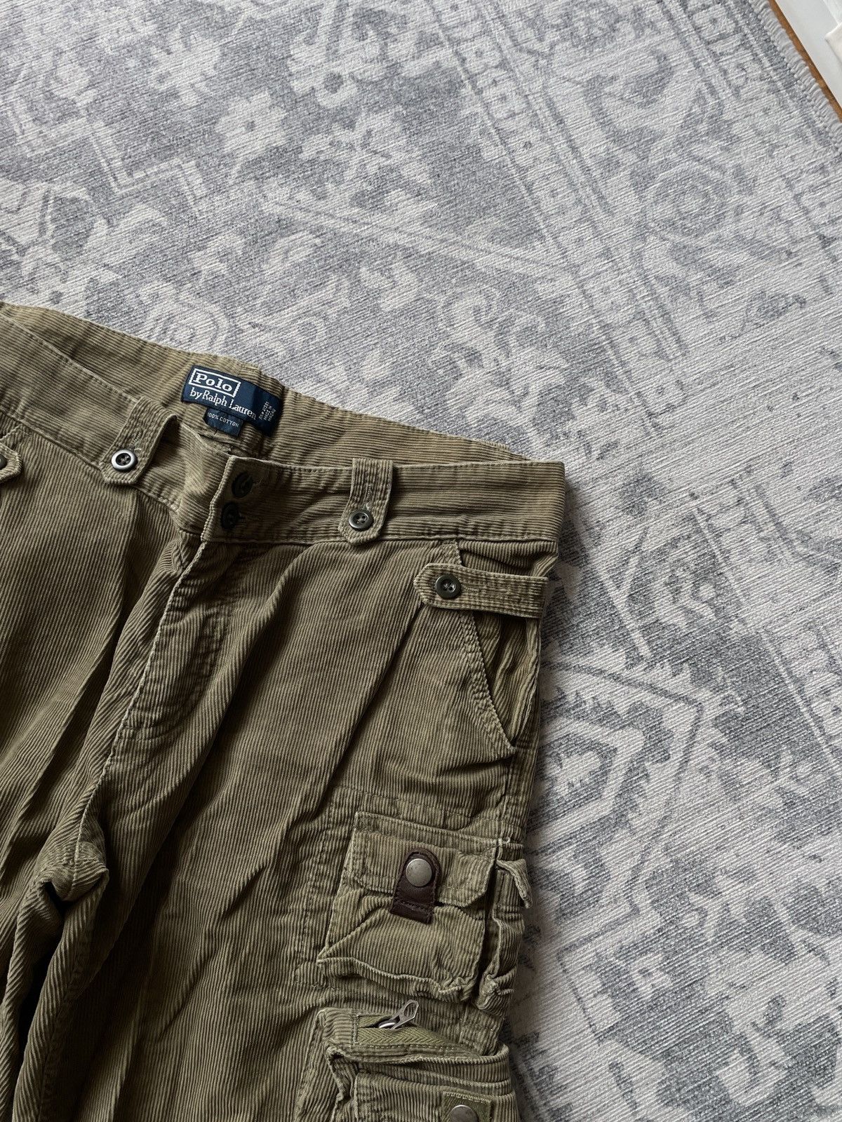 Polo Ralph Lauren Vintage Polo Ralph Lauren Cargo Pants Velvet Corduroy Army Size US 32 / EU 48 - 6 Thumbnail