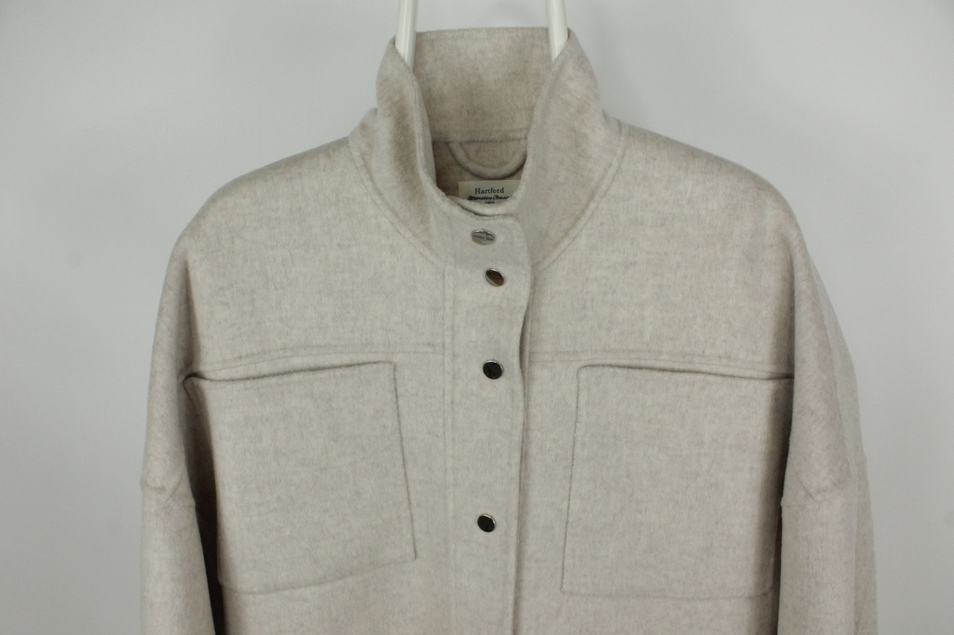 Hartford Hartford Vicco Wool Relaxed Fit Jacket Coat Natural Size L / US 10 / IT 46 - 9 Thumbnail