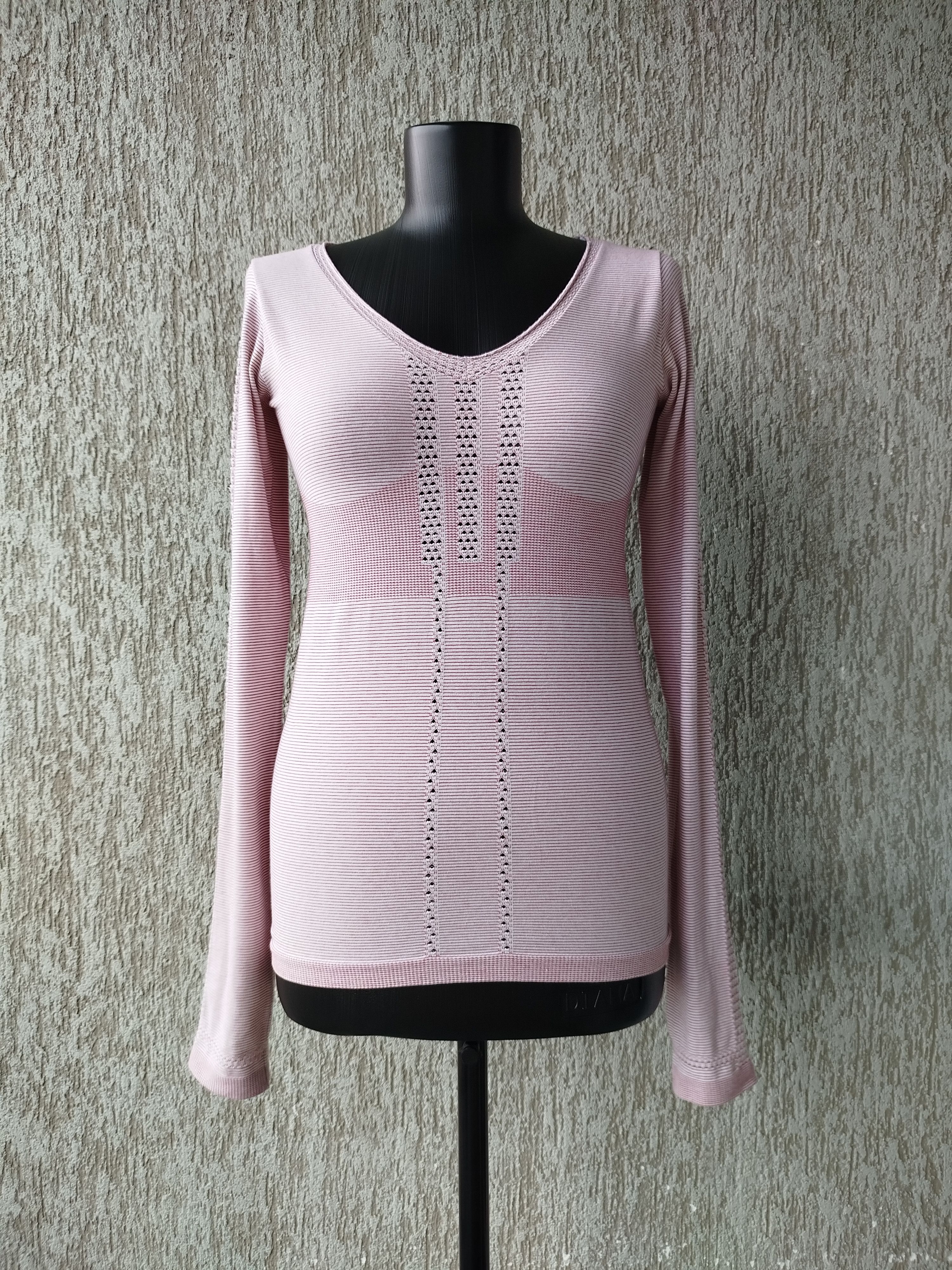 Marithe + Francois Girbaud Top Long Sleeve Striped Fitted Jersey Vintage Y2K Size 4/XL Size XL / US 12-14 / IT 48-50 - 2 Thumbnail