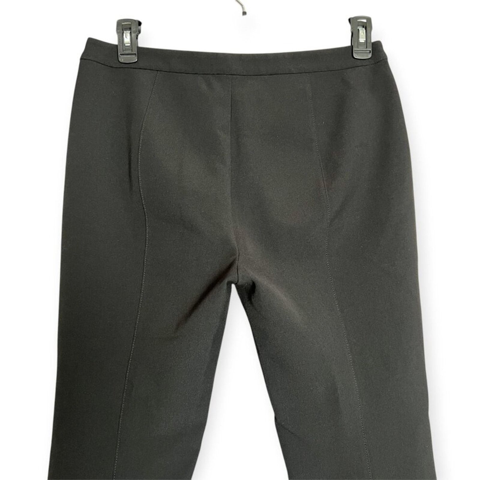 St. John St. John Black Pintuck High Rise Tapered Trousers Size 10 Size 32" / US 10 / IT 46 - 7 Thumbnail