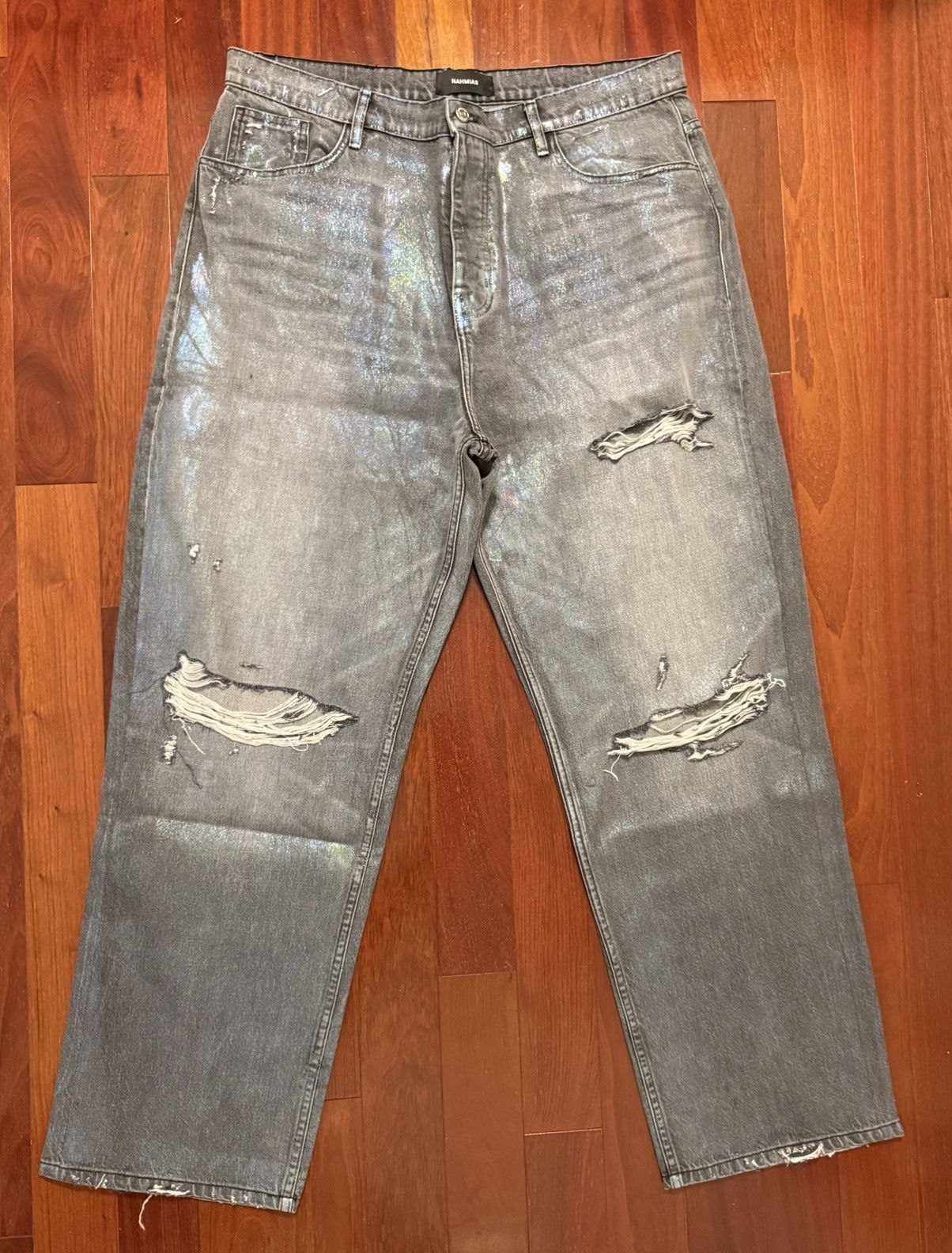 Nahmias Nahmias Oil Spill Baggy Jean Size US 38 / EU 54 - 6 Thumbnail