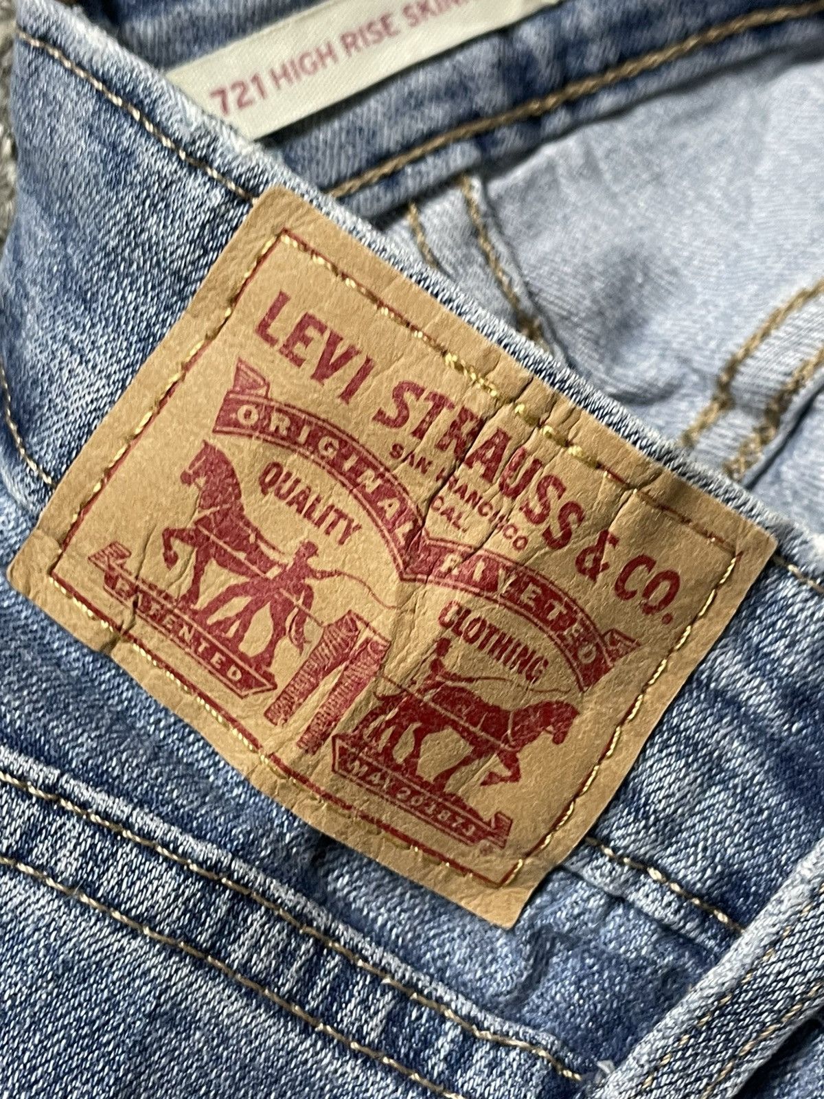 Levi's × Vintage Vintage LEVIS High Rise Skinny Denim Jeans (117) Size US 28 / EU 44 - 10 Thumbnail