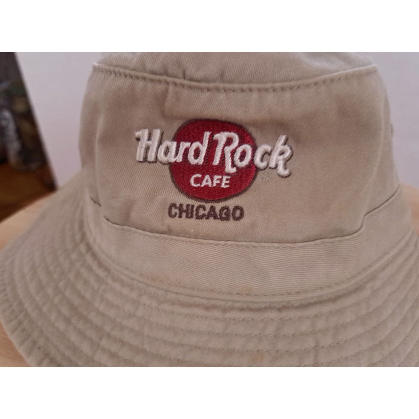 Hard Rock Cafe Hard Rock Cafe Hat Chicago Fishing Baseball Cap S Khaki Beige Cotton Men Small Storebrand? Size ONE SIZE - 2 Thumbnail